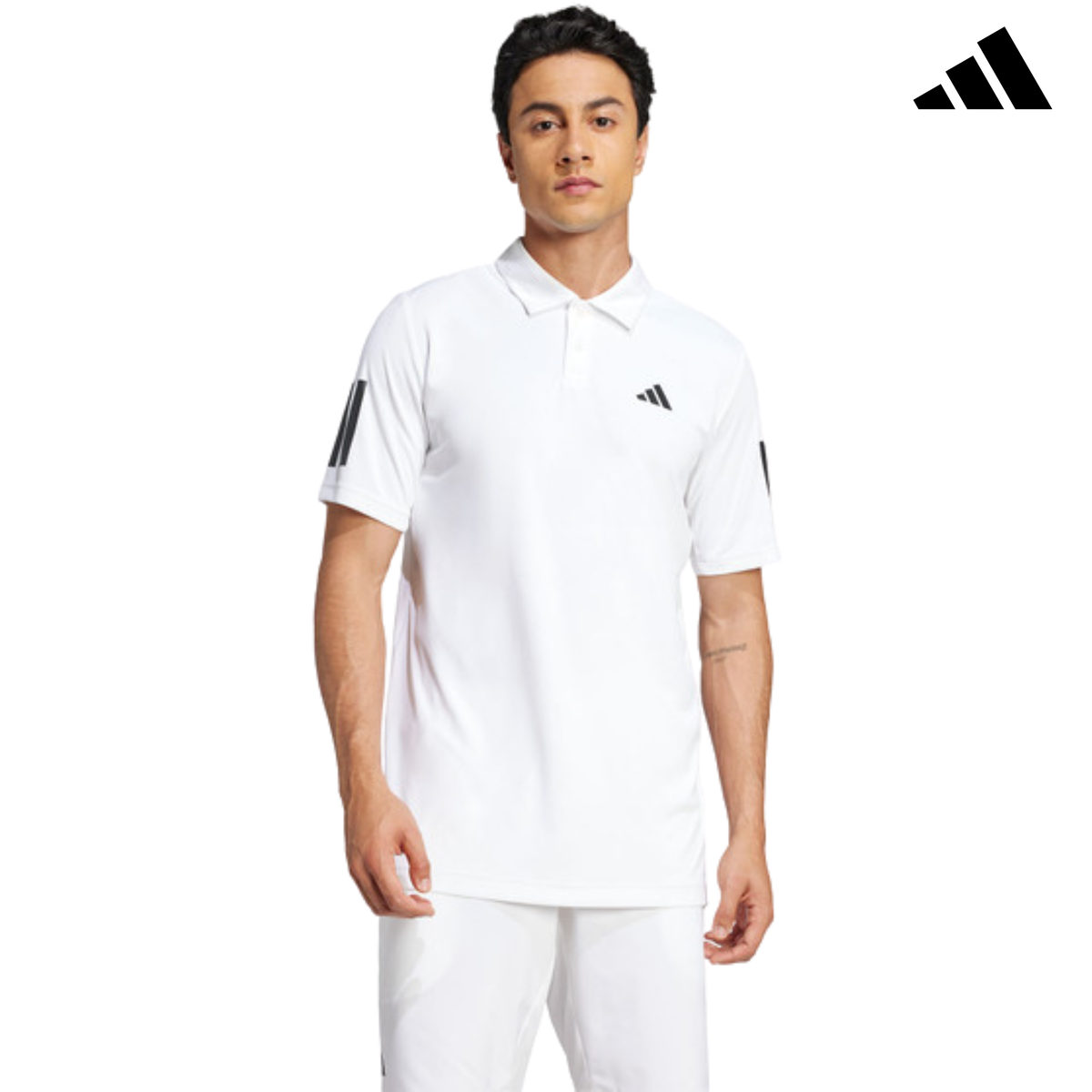 adidas Club 3 Stripes Polo shirt | Padelshop.com – PadelShop.com