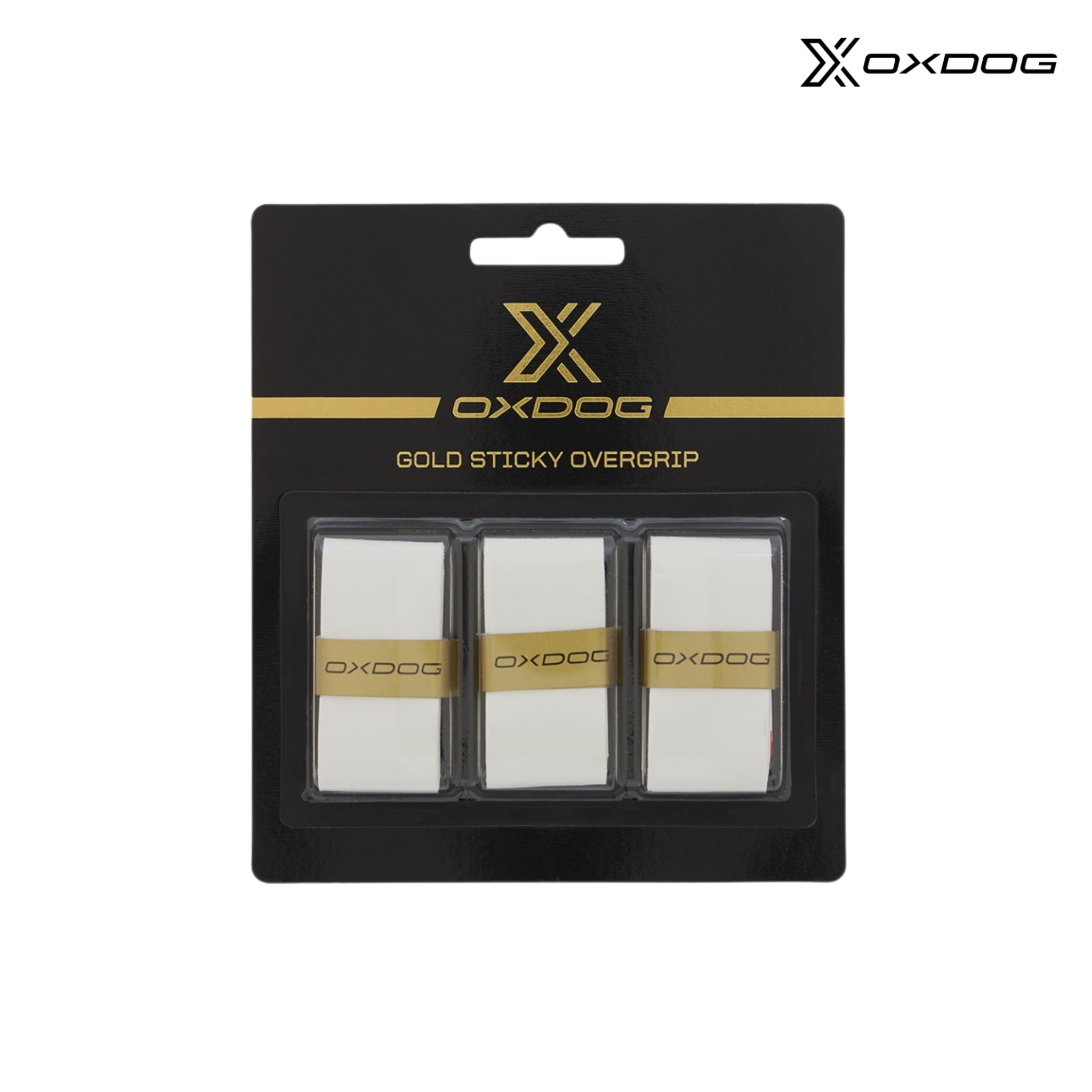 Oxdog Gold Sticky Overgrips White 3pc