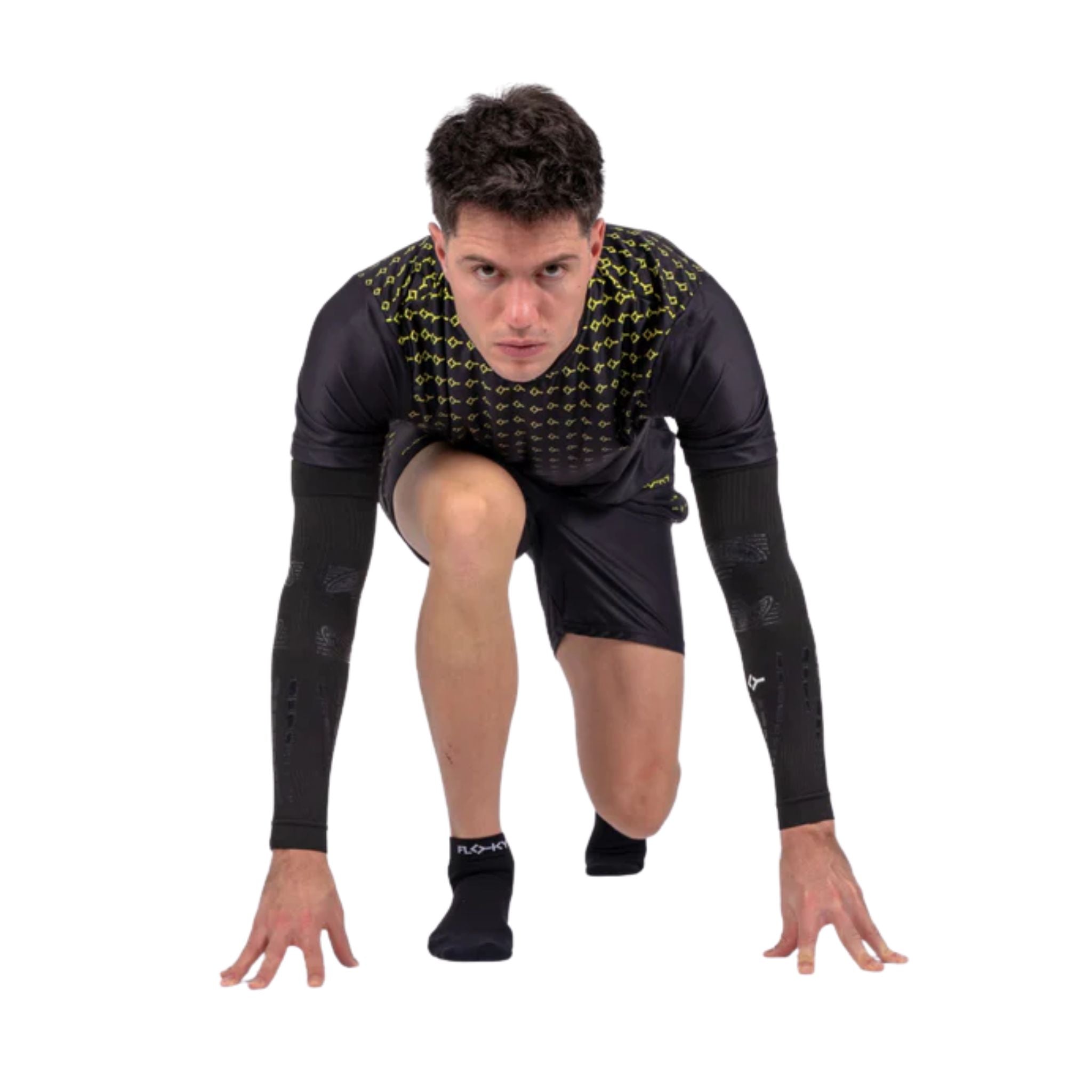 Floky GRF Short Compression Grip Socks Black (1 Pair)