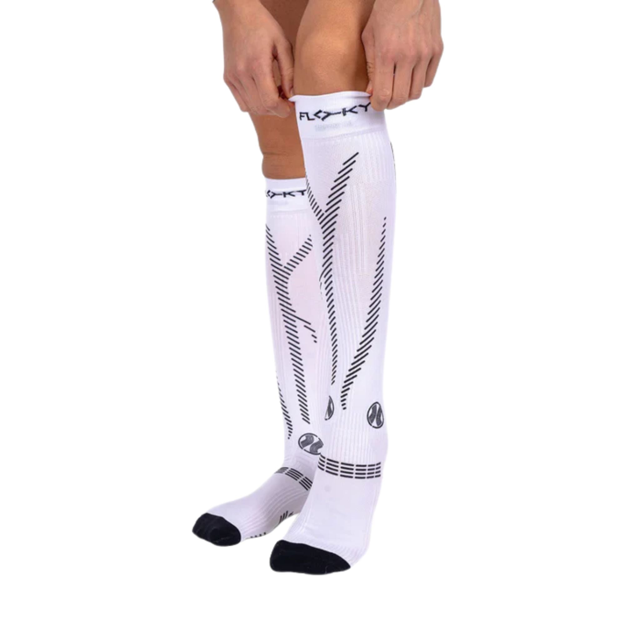 Floky GRF Long Compression Grip Socks White (1 Pair)