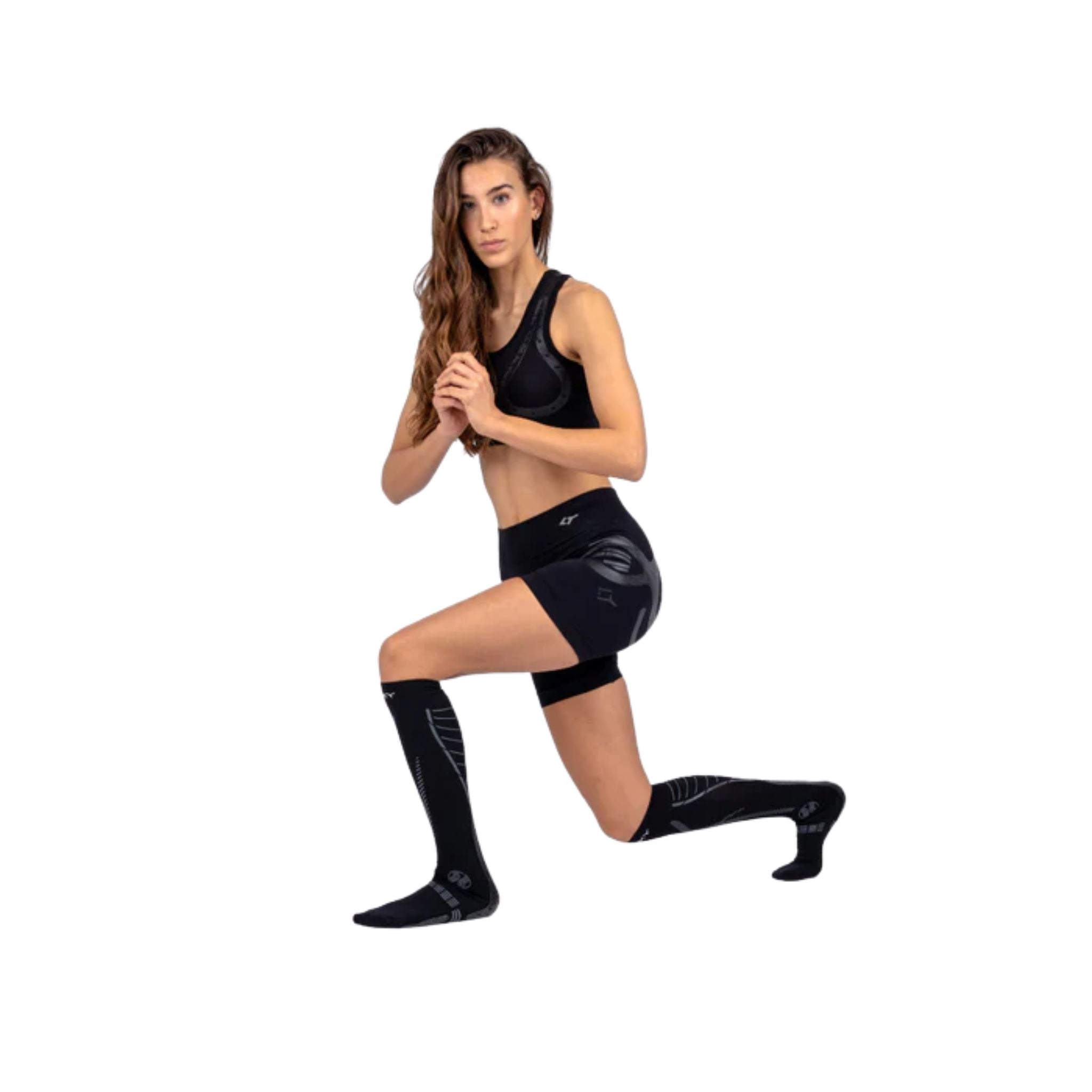 Floky GRF Long Compression Grip Socks Black (1 Pair)
