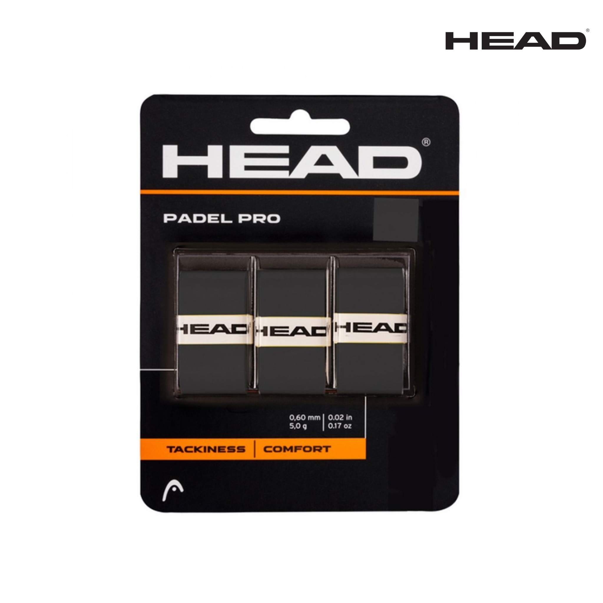 HEAD Overgrip Padel Pro 3 Pack Black