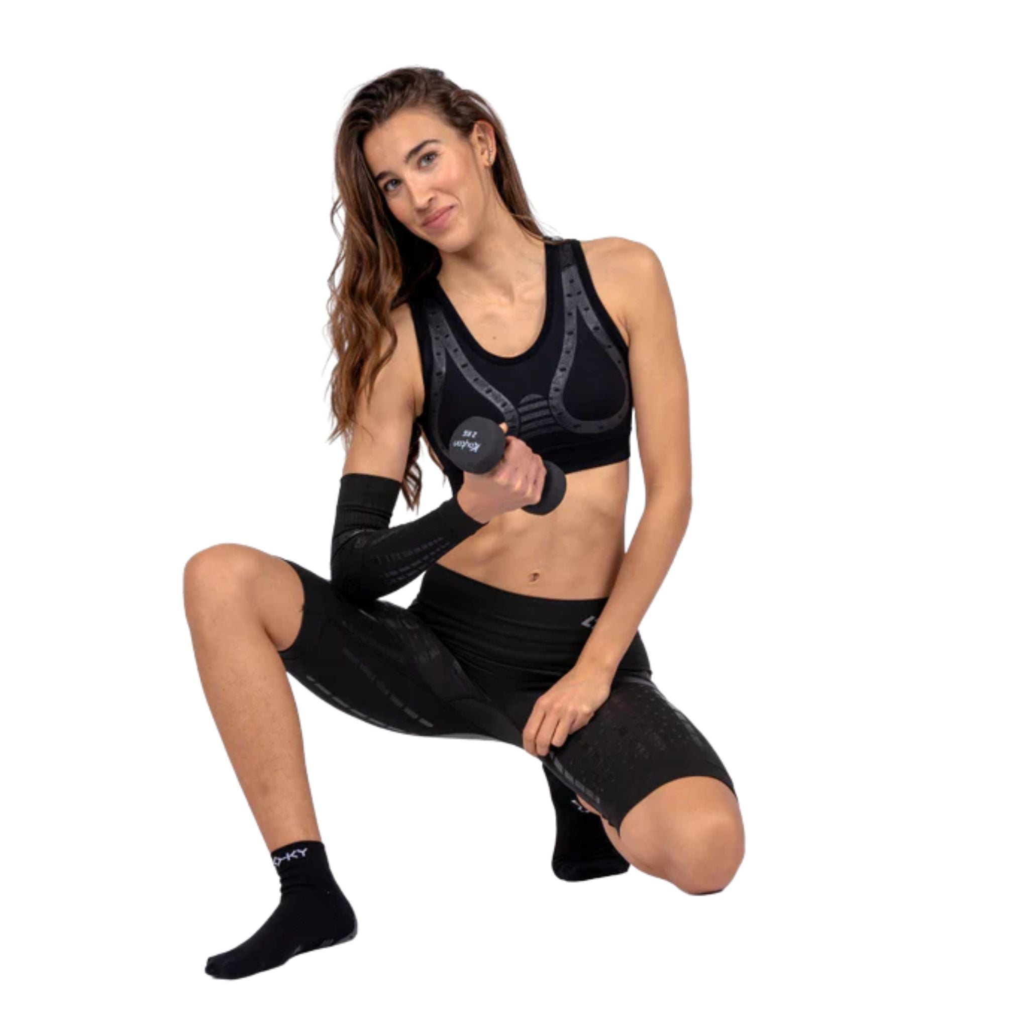 Floky GRF Short Compression Grip Socks Black (1 Pair)