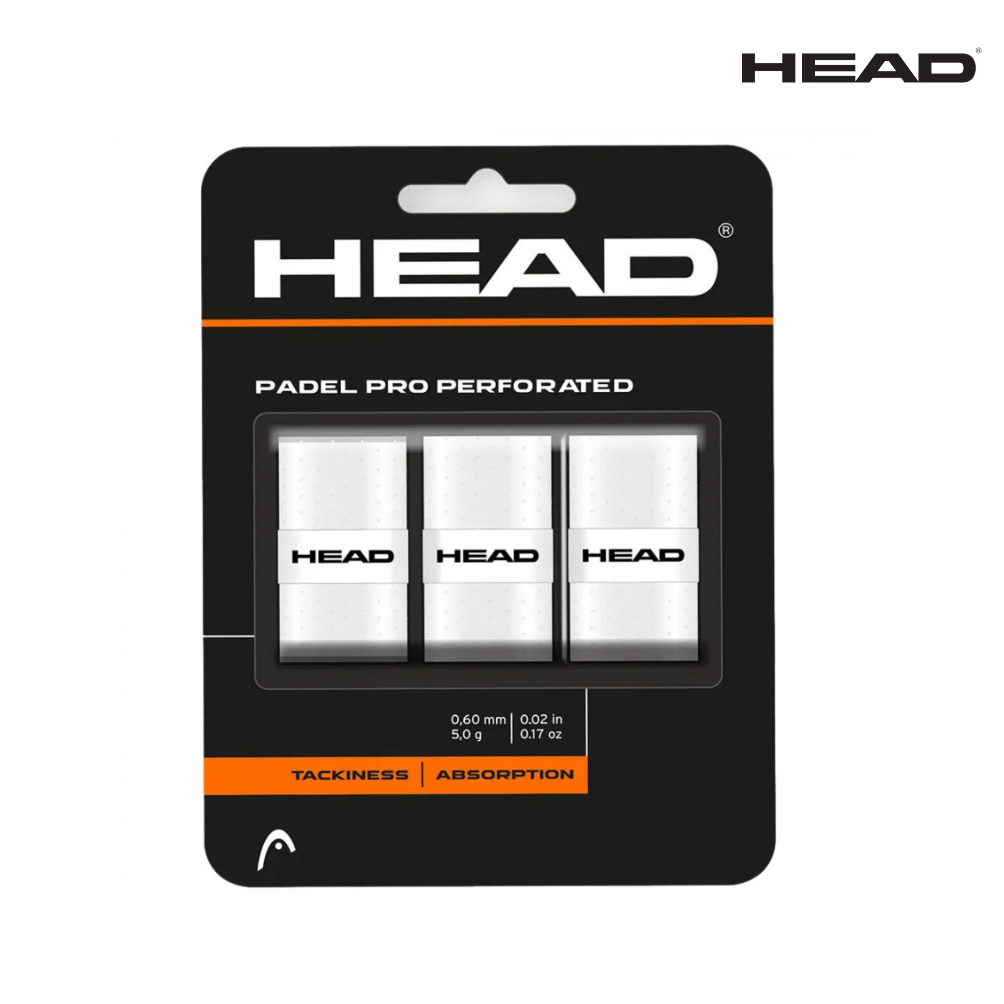 HEAD Padel Pro Perforated Overgrip 3 St. White
