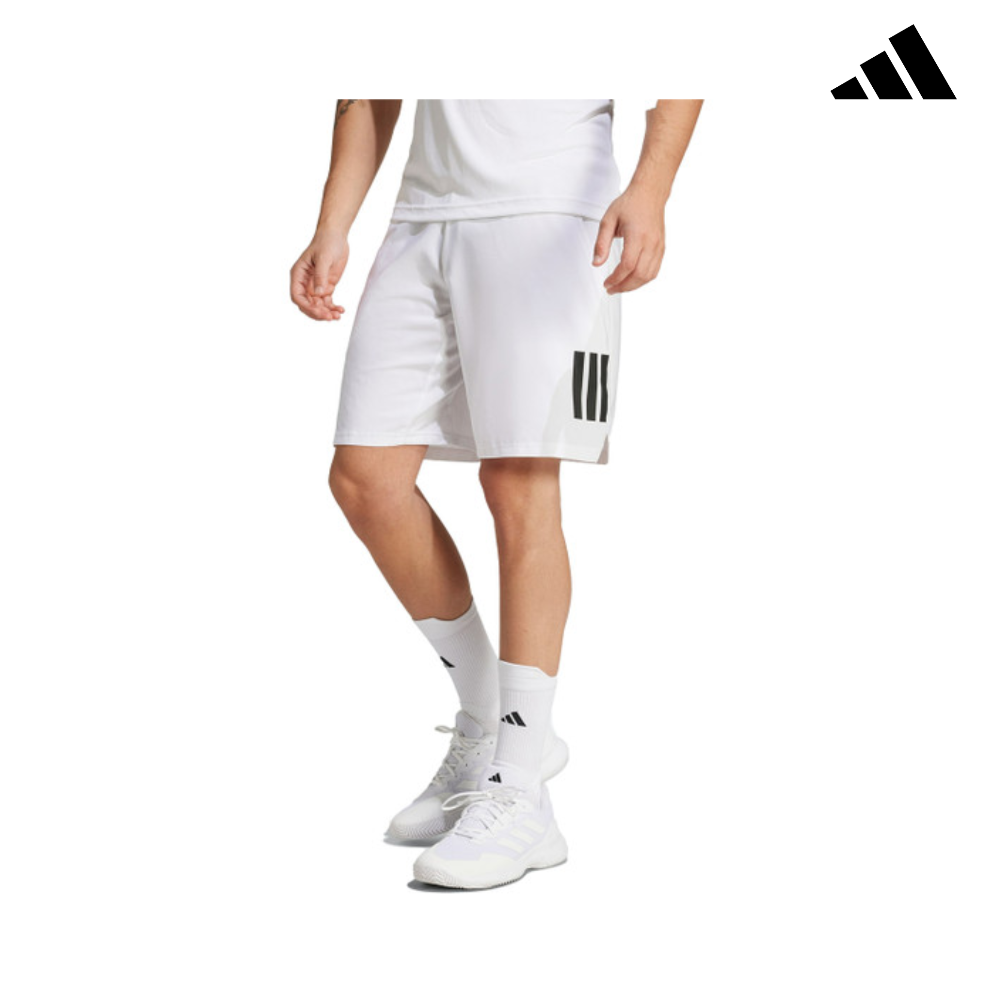 adidas club 3 stripe 7 Inch short | JE0408