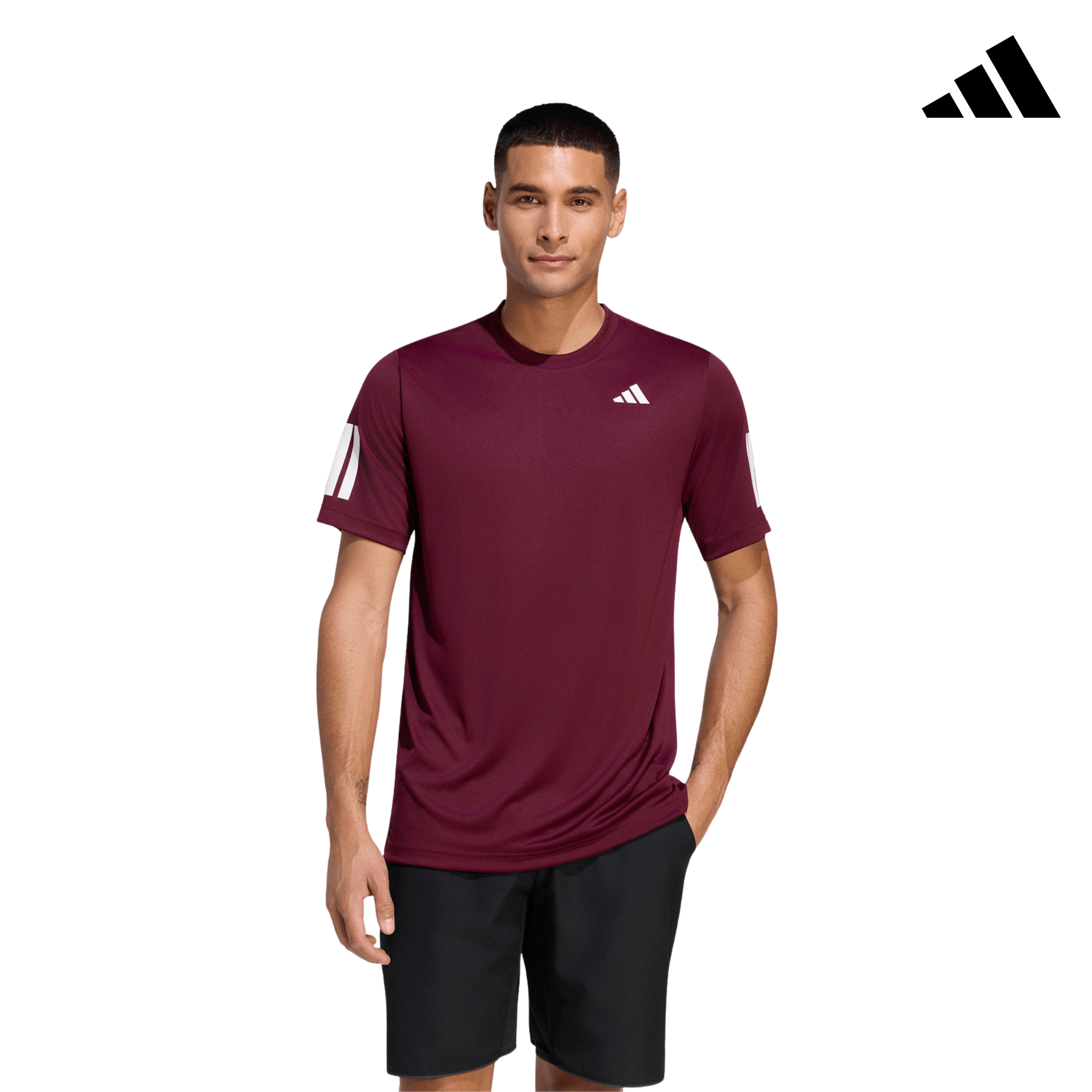 adidas club 3 stripes tee | KS8311