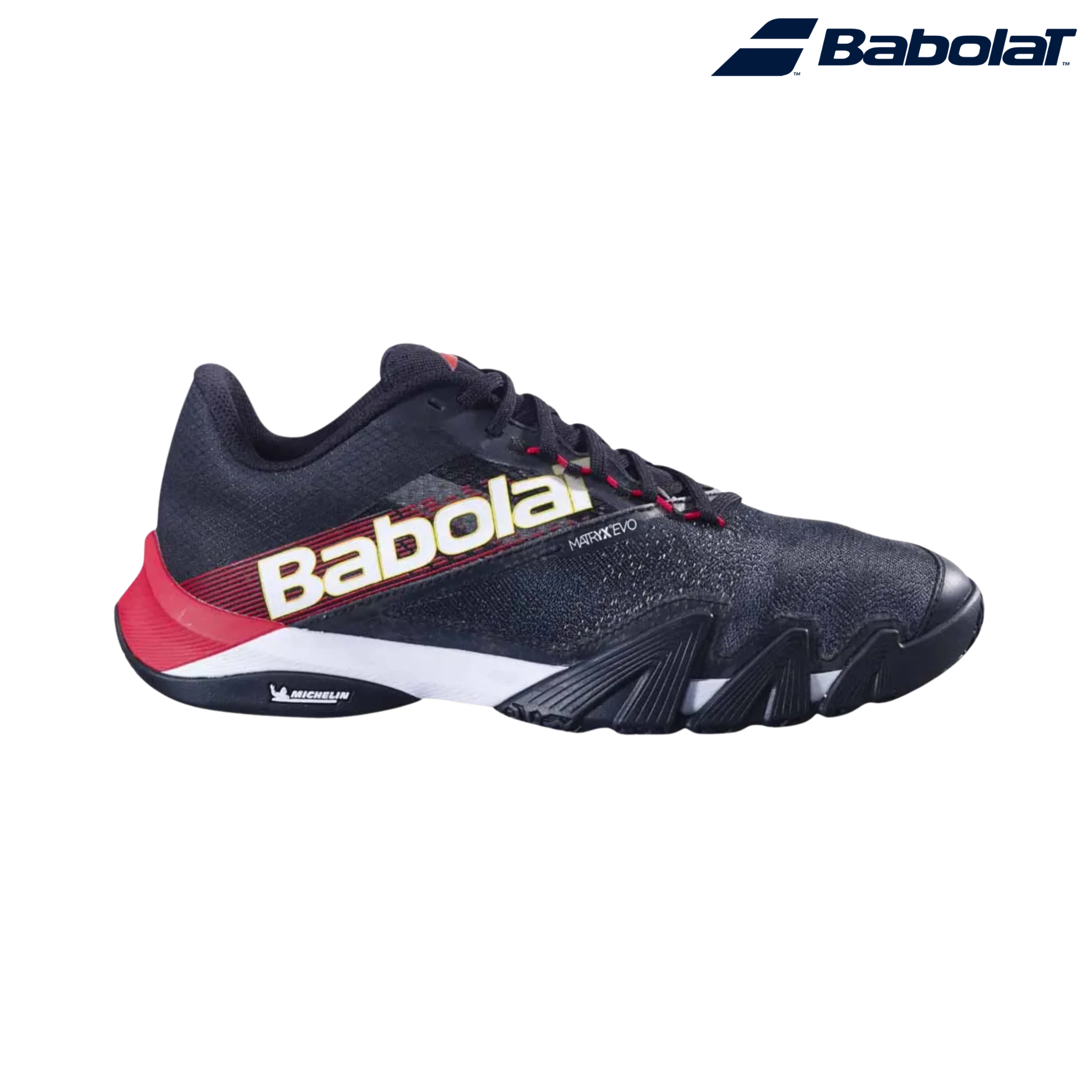 Babolat Jet Premura 2 Heren Zwart/Rood | Padel Schoenen