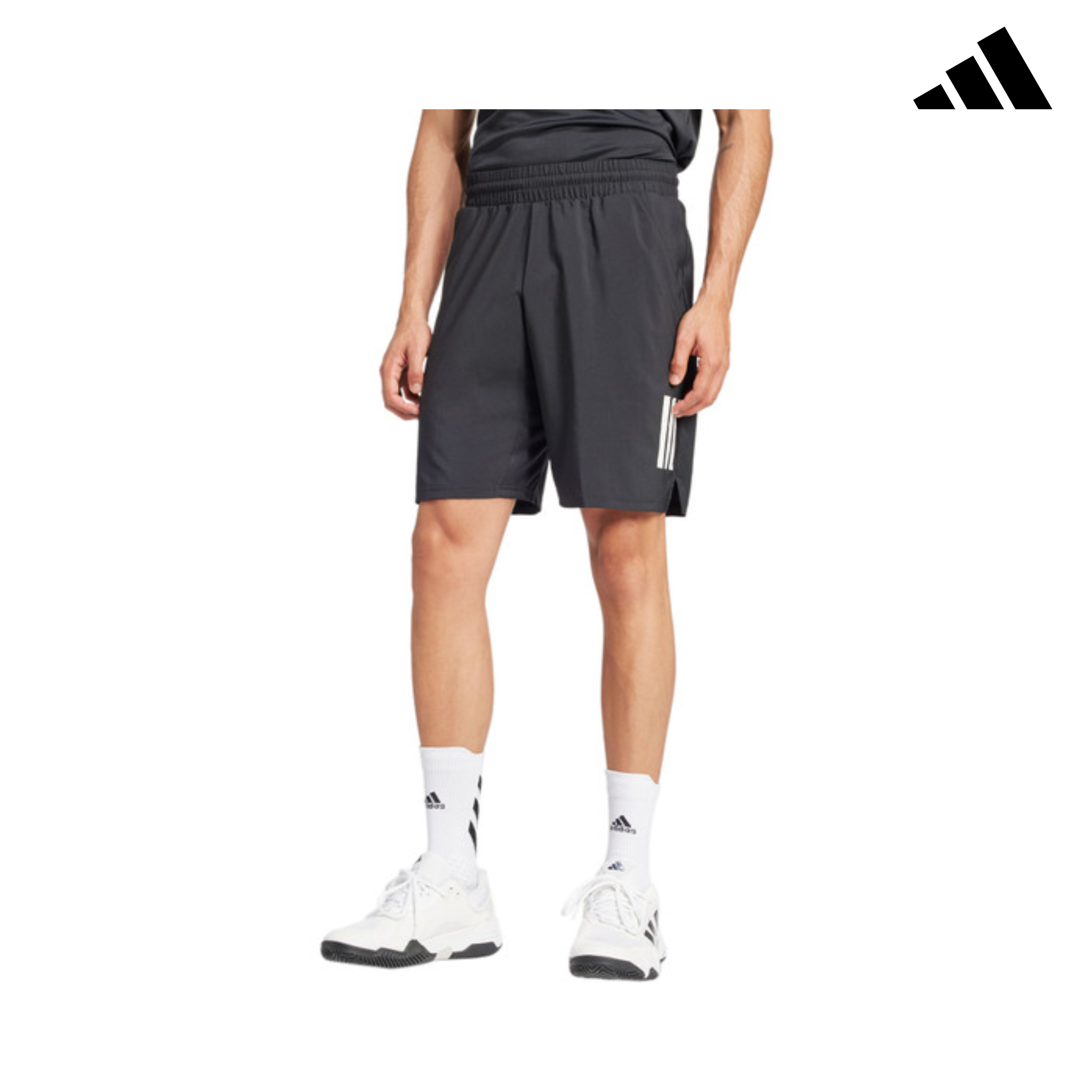 adidas club 3 stripe 7 Inch short | JG3589