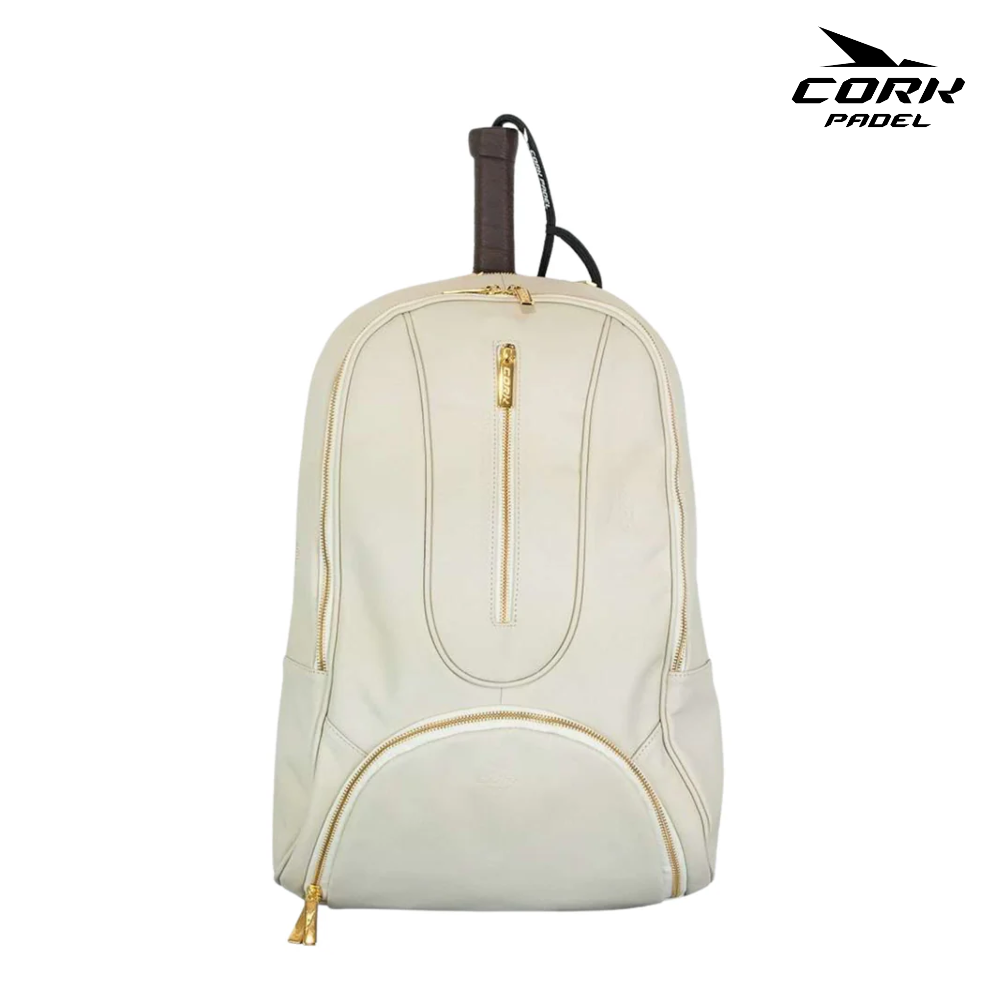 Cork Leather White Padel Backpack