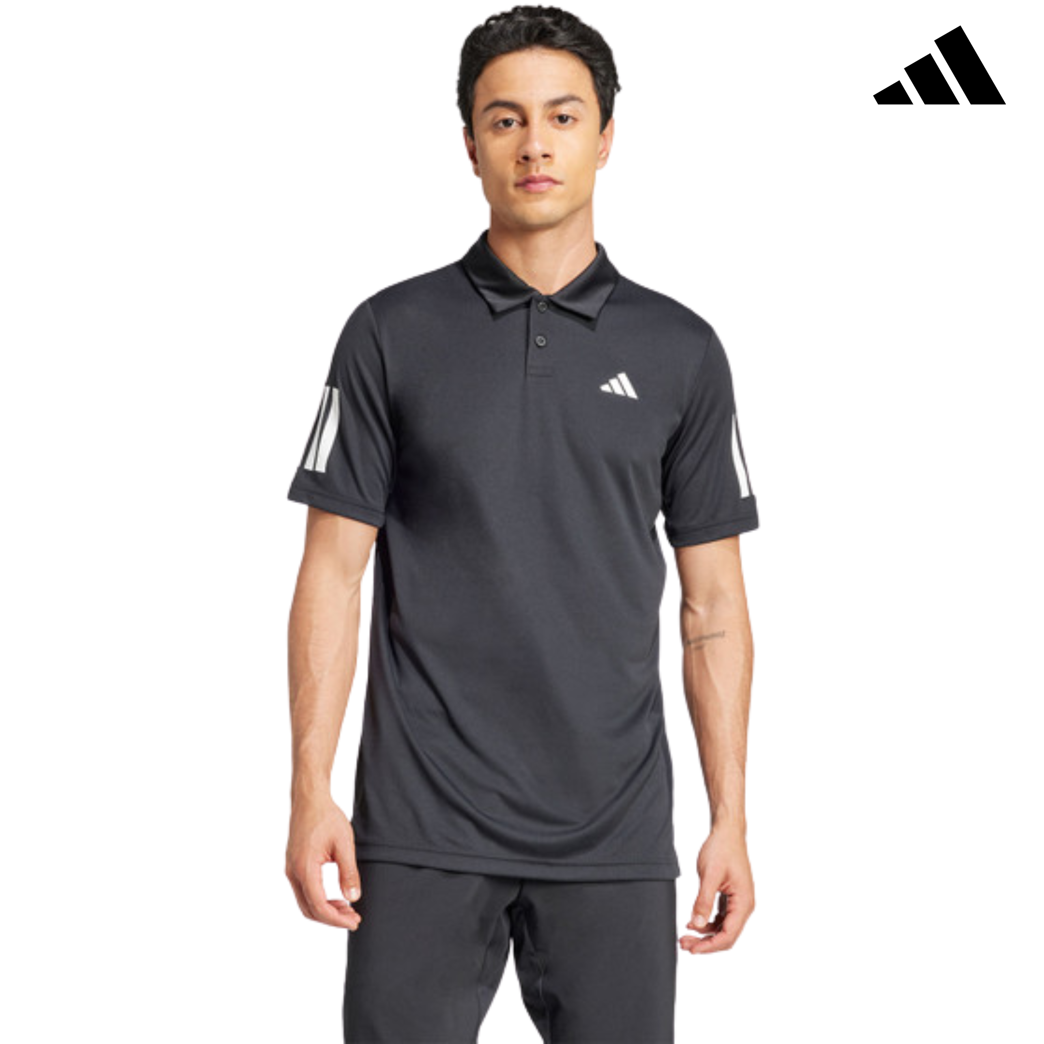 adidas club 3 stripe polo | JG0985