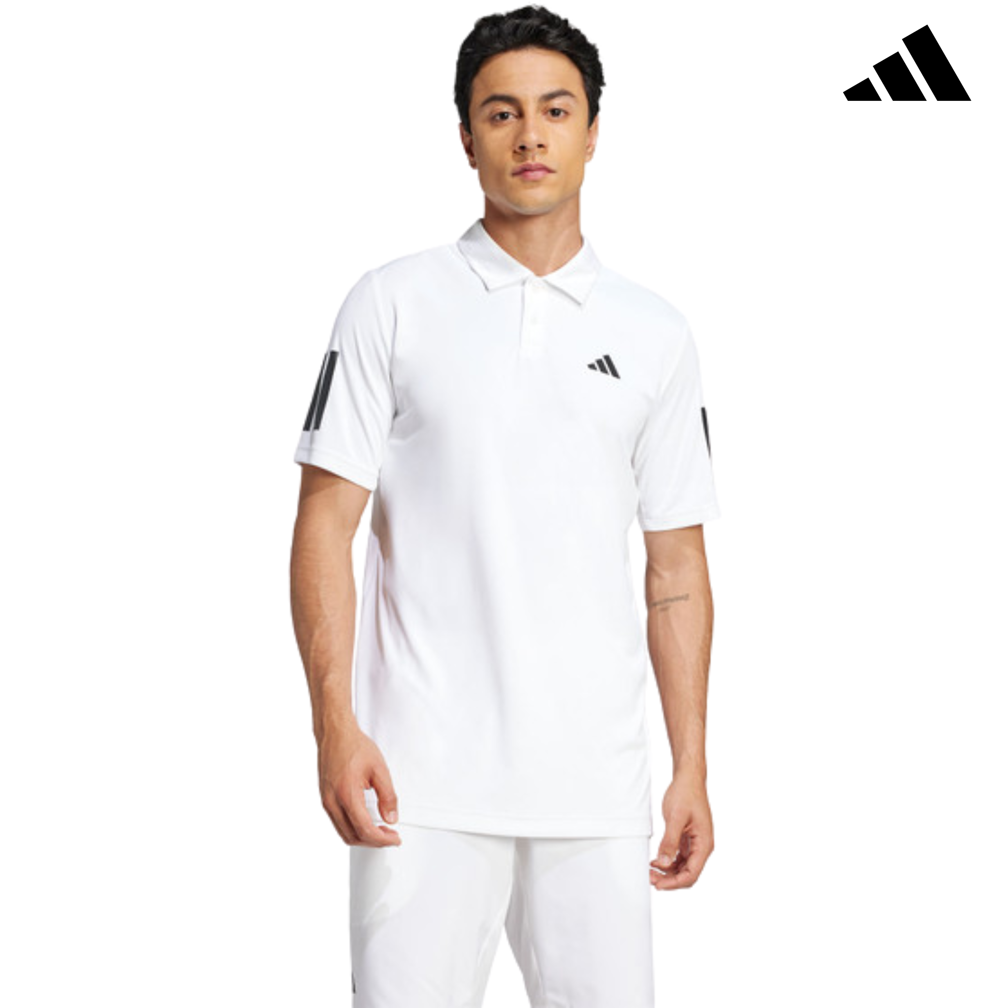 adidas club 3 stripe polo | JE0412