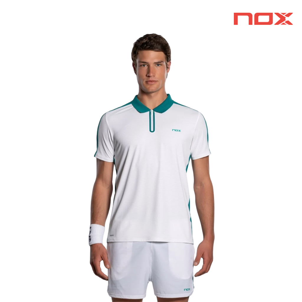 Nox Men's PRO White/Ivy Green Polo