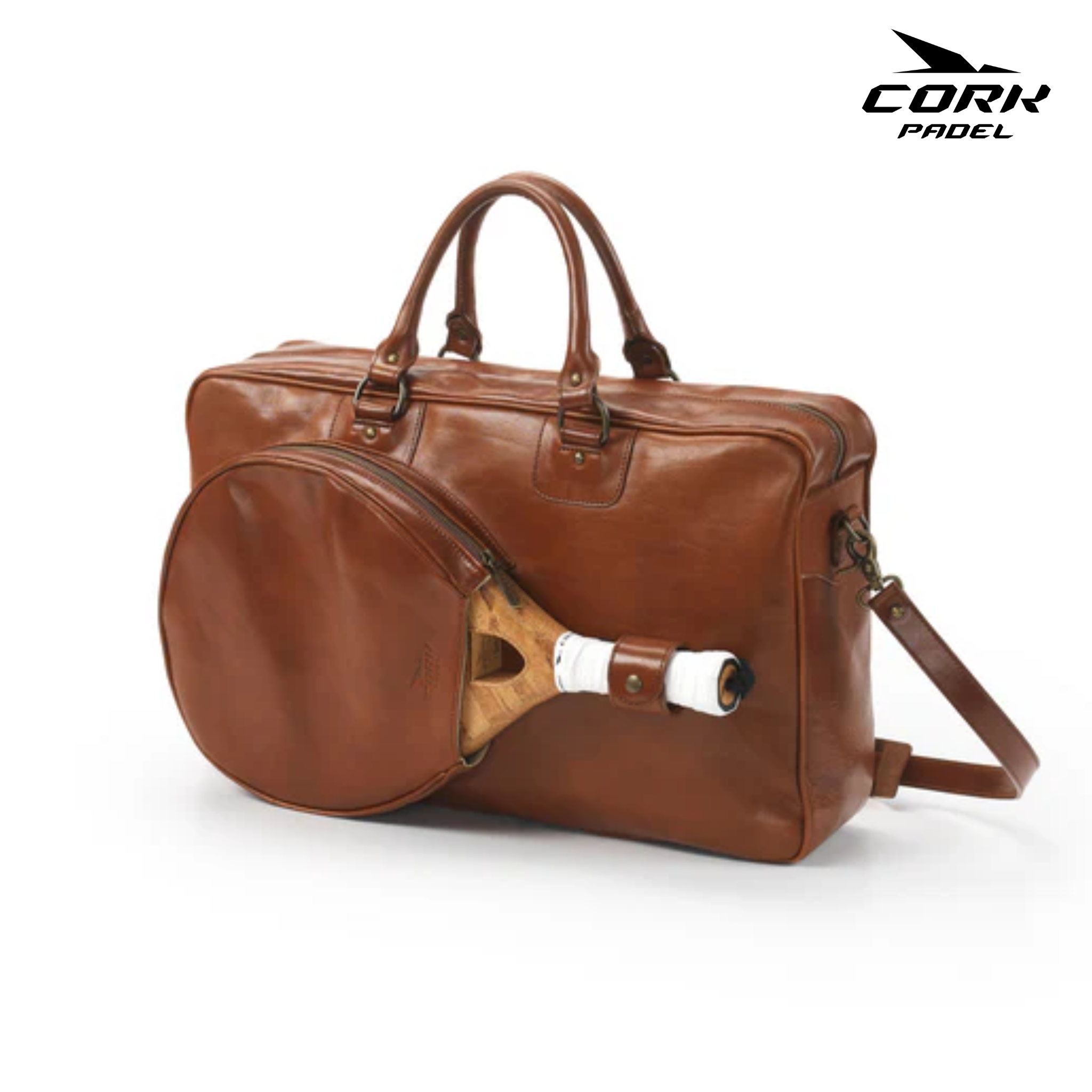 Cork Mala Vintage Pele Camel Padel Rackettas
