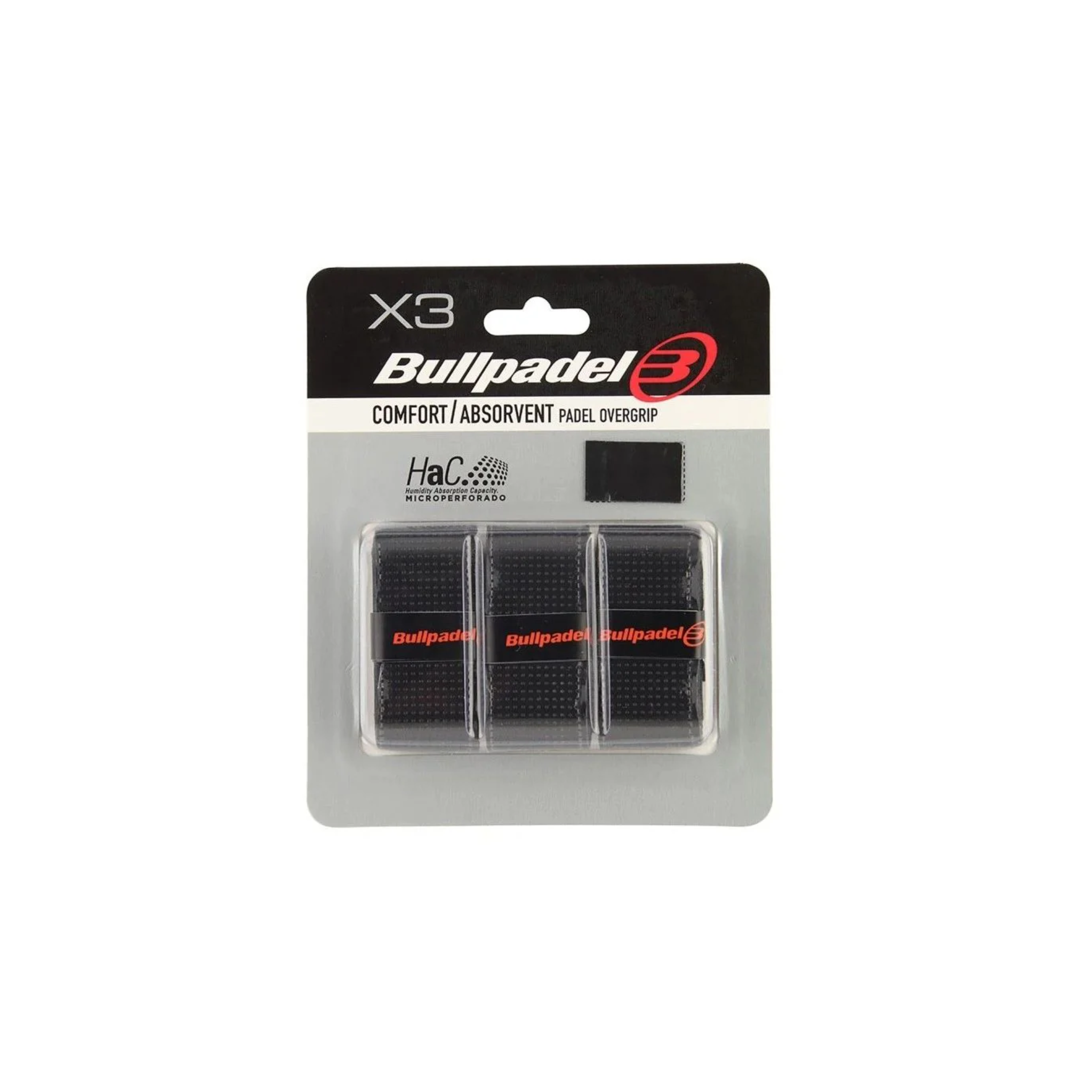 Bullpadel Padel Overgrip 3PCS Black