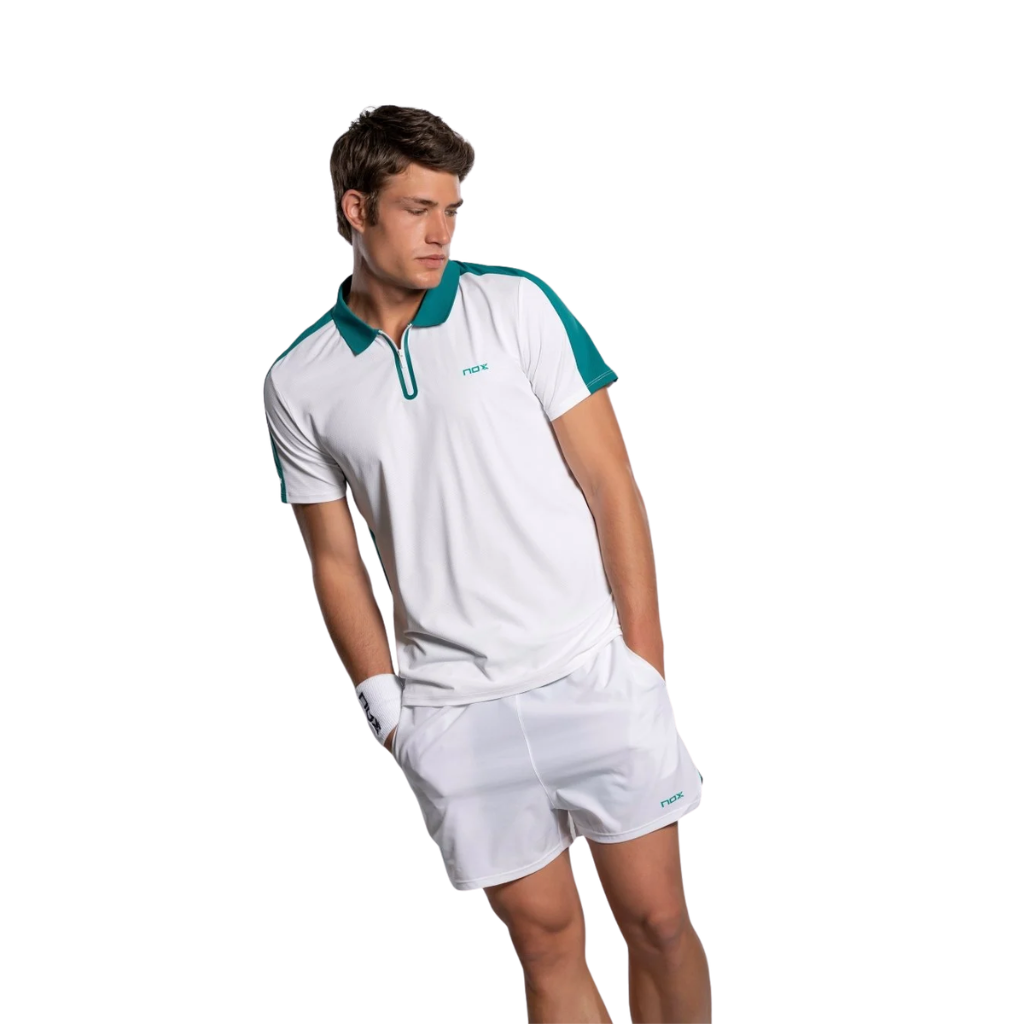 Nox Men's PRO White/Ivy Green Polo