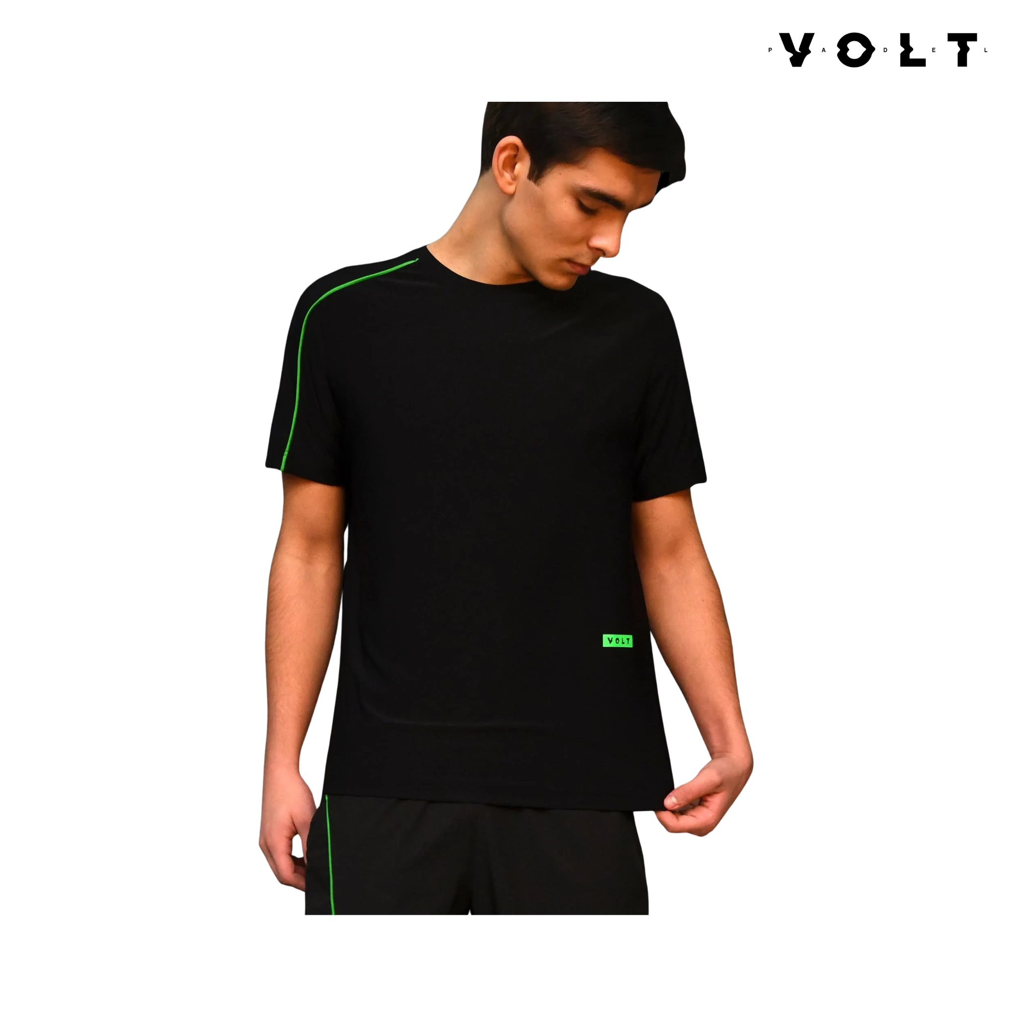 Volt Performance T-Shirt V6 Black & Green | Men