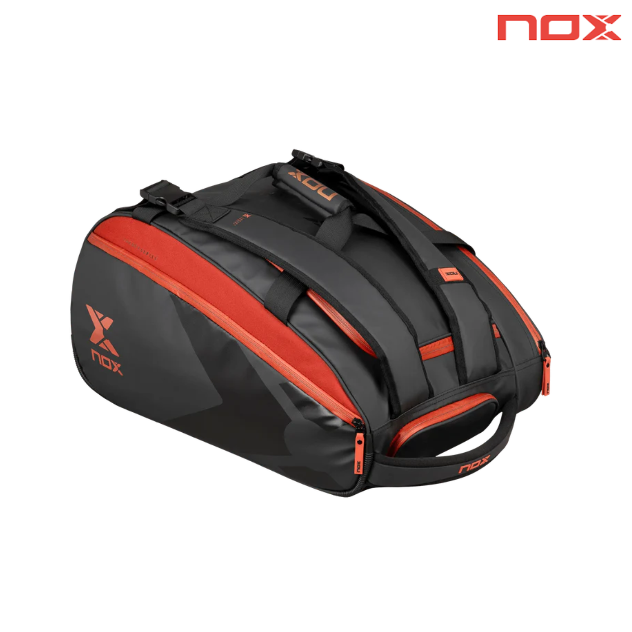 Nox Luxury Open Series Zwart/Rood Padel Rackettas