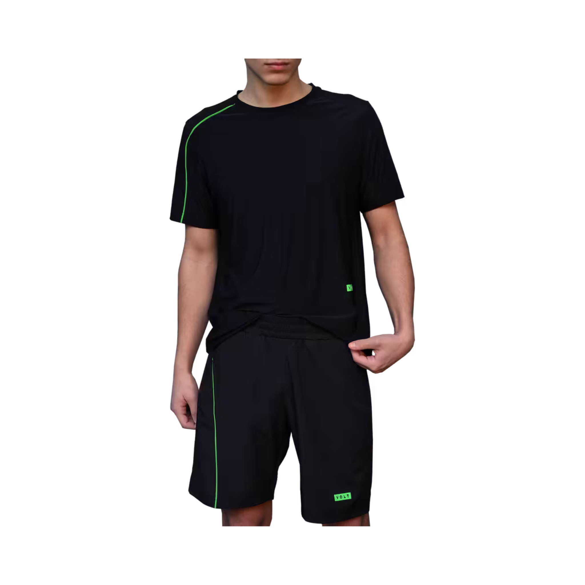 Volt Performance Shorts V6 Black & Green | Men