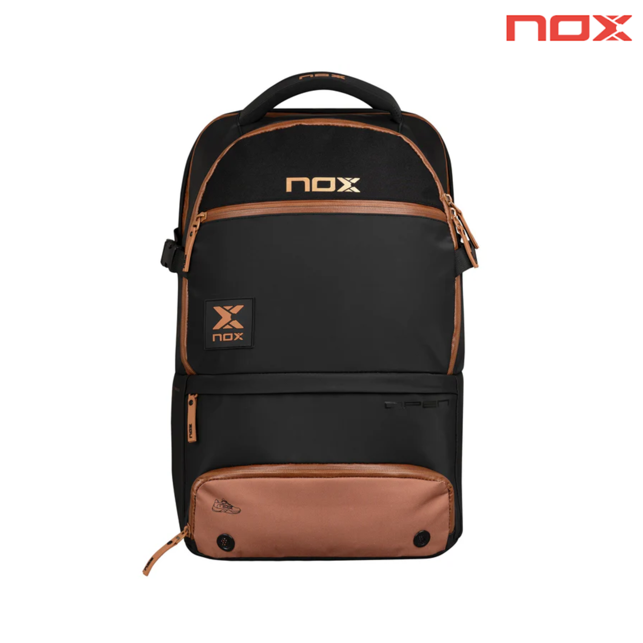 Nox Luxury Open Series Black/Brown Padel Backpack