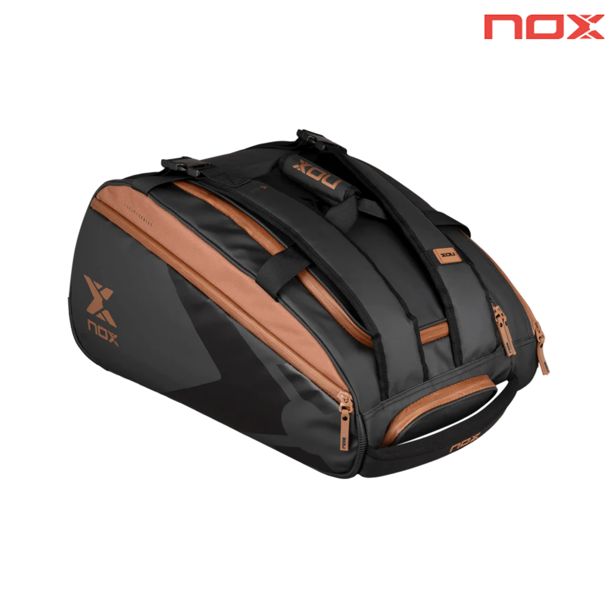 Nox Luxury Open Series Zwart/Bruin Padel Rackettas