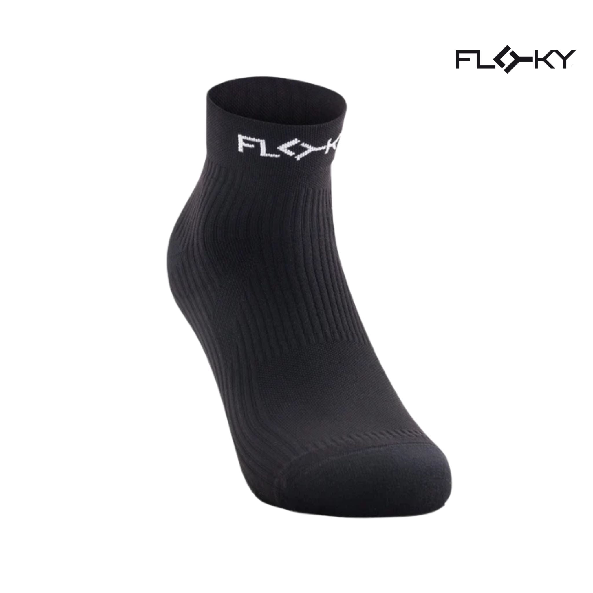 Floky GRF Short Compression Grip Socks Black (1 Pair)