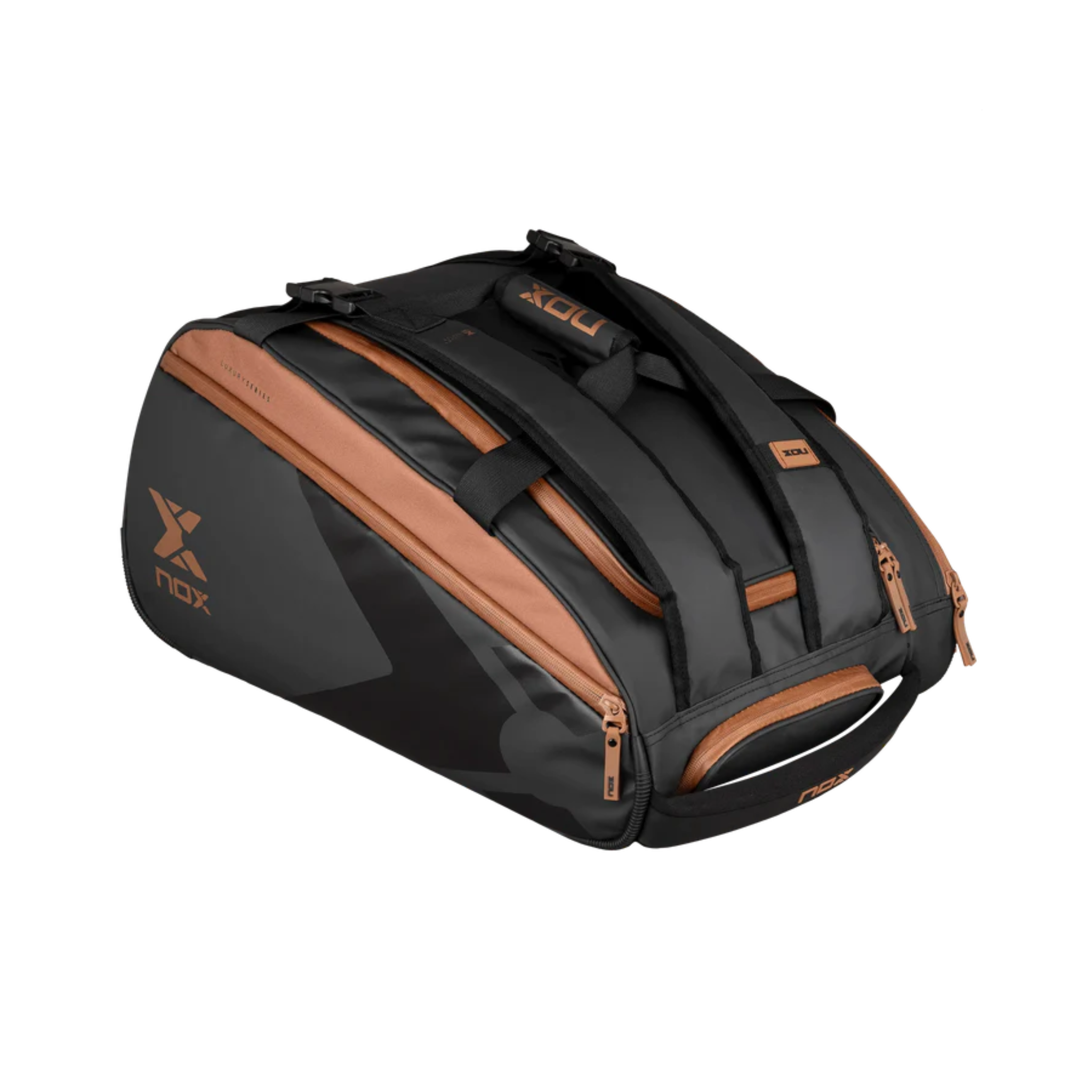 Nox Luxury Open Series Zwart/Bruin Padel Rackettas