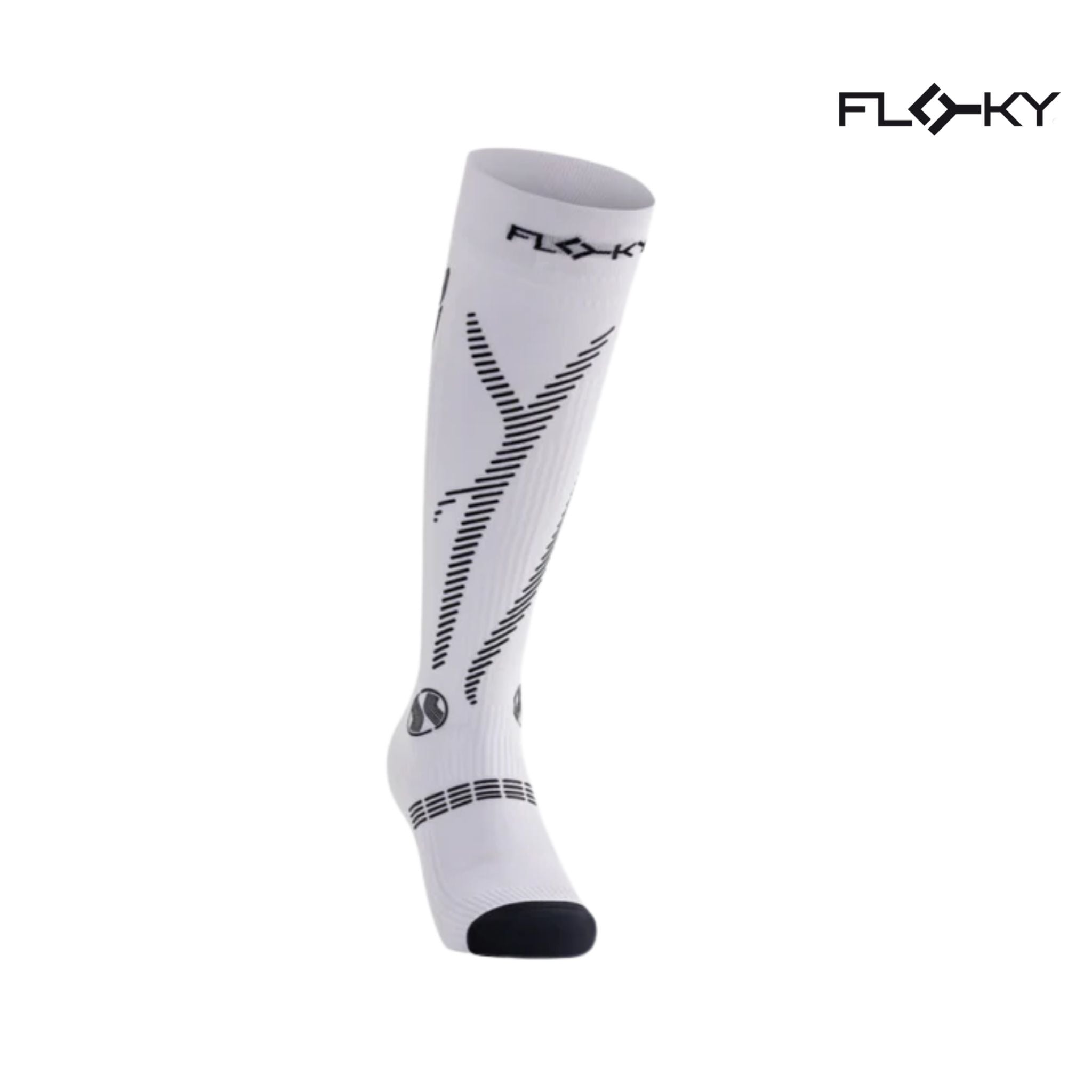 Floky GRF Long Compression Grip Socks White (1 Pair)