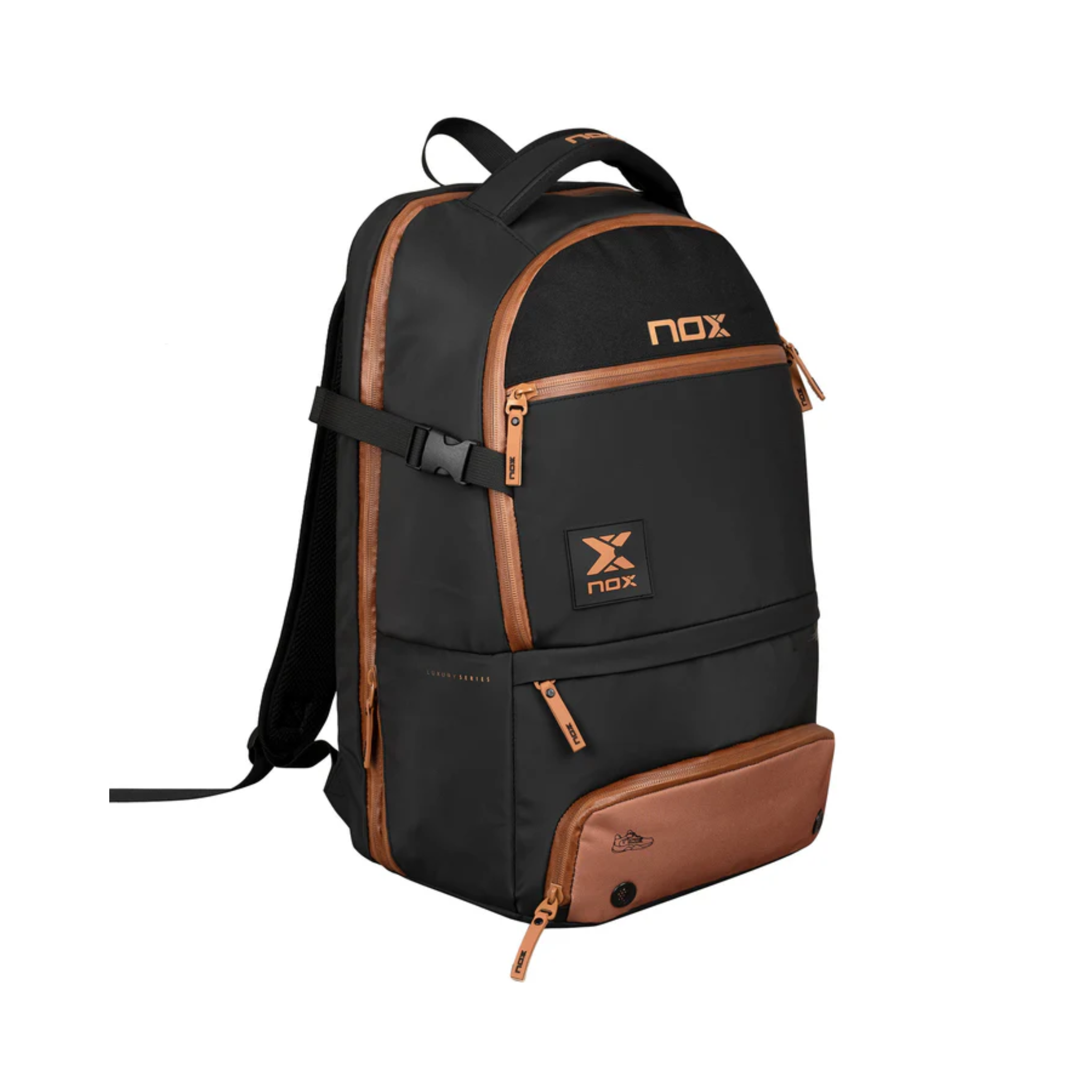 Nox Luxury Open Series Black/Brown Padel Backpack