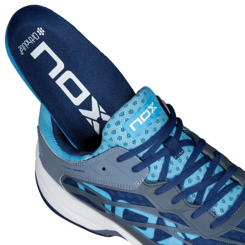 Nox AT10 Lux stone/bonnie blue | Padel shoes