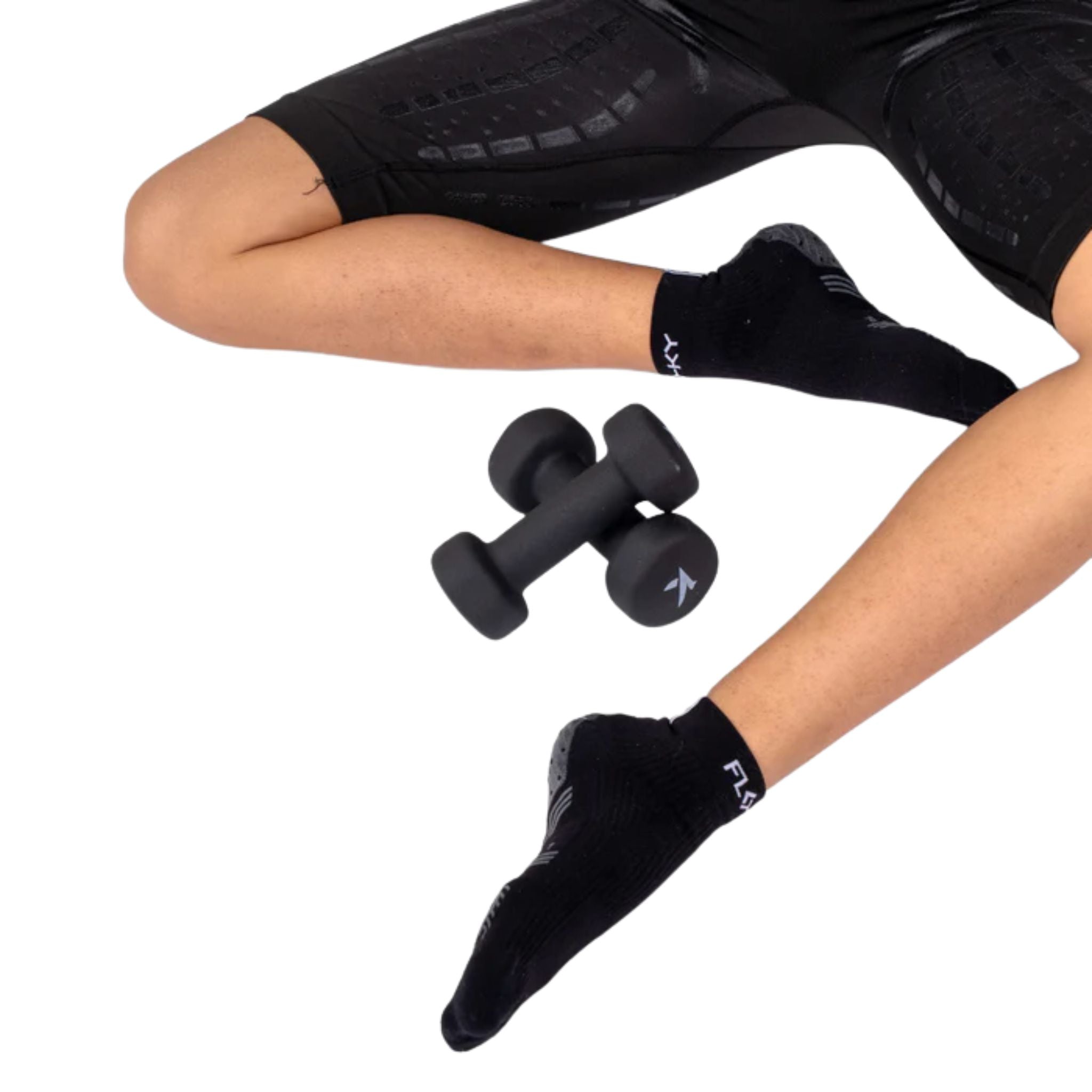 Floky GRF Short Compression Grip Socks Black (1 Pair)