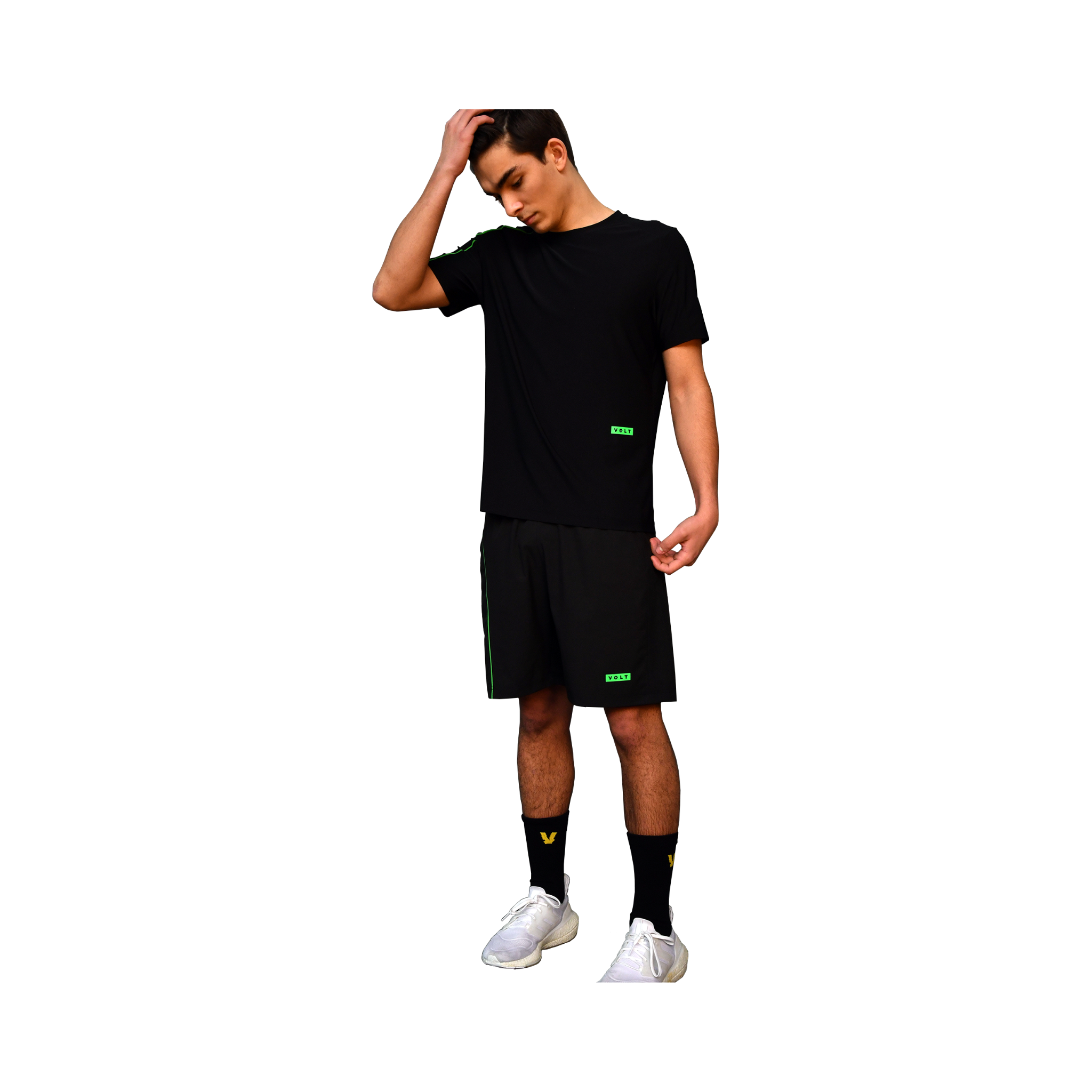 Volt Performance Shorts V6 Black & Green | Men