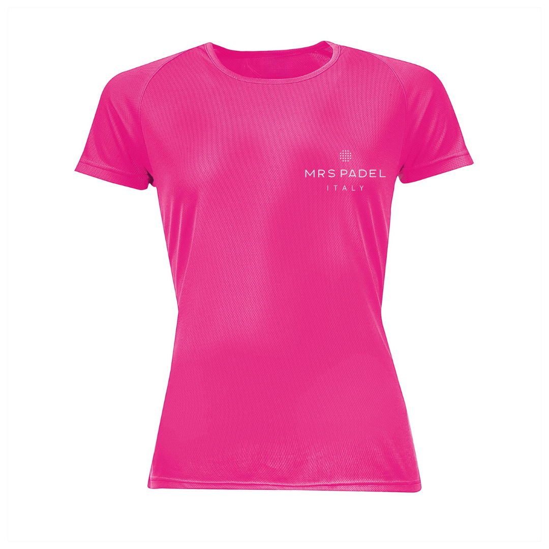 Mrs padel padel shirt neon pink