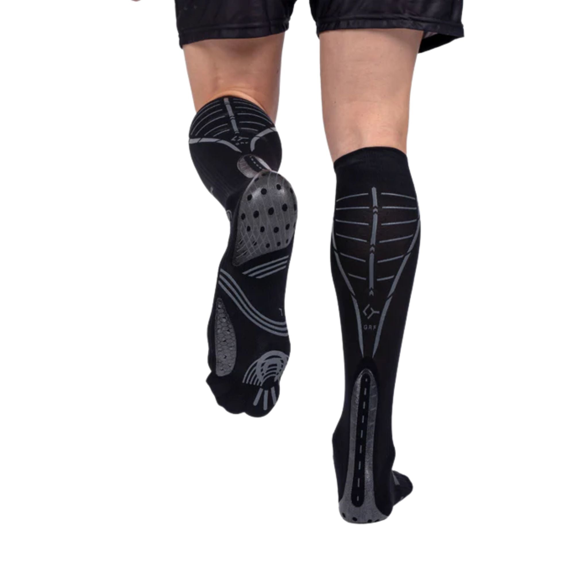 Floky GRF Long Compression Grip Socks Black (1 Pair)