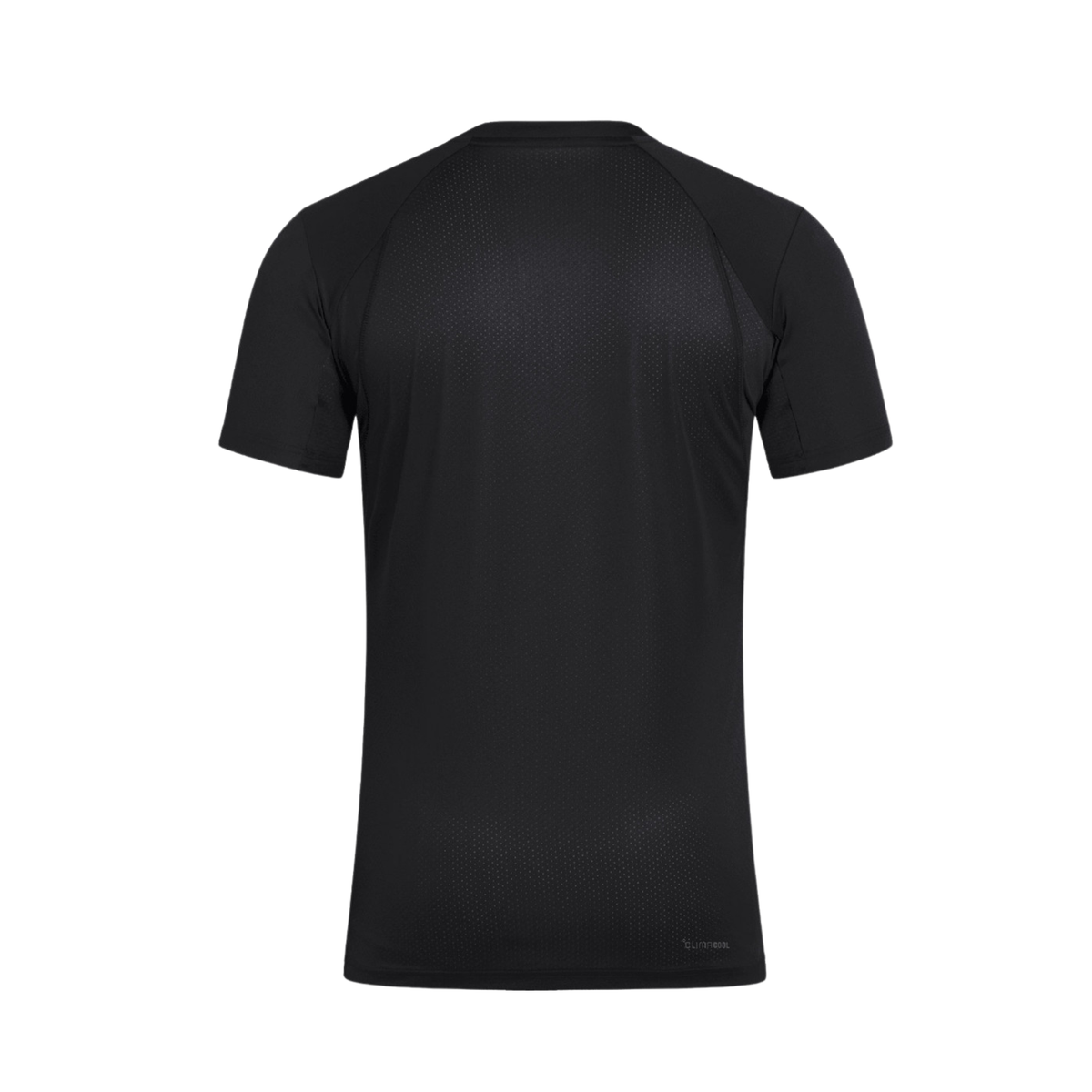 Back view of the black adidas T-shirt.