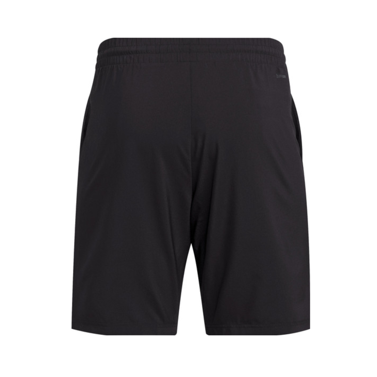 Back product view of the black adidas men's shorts showing the waistband and rear design.