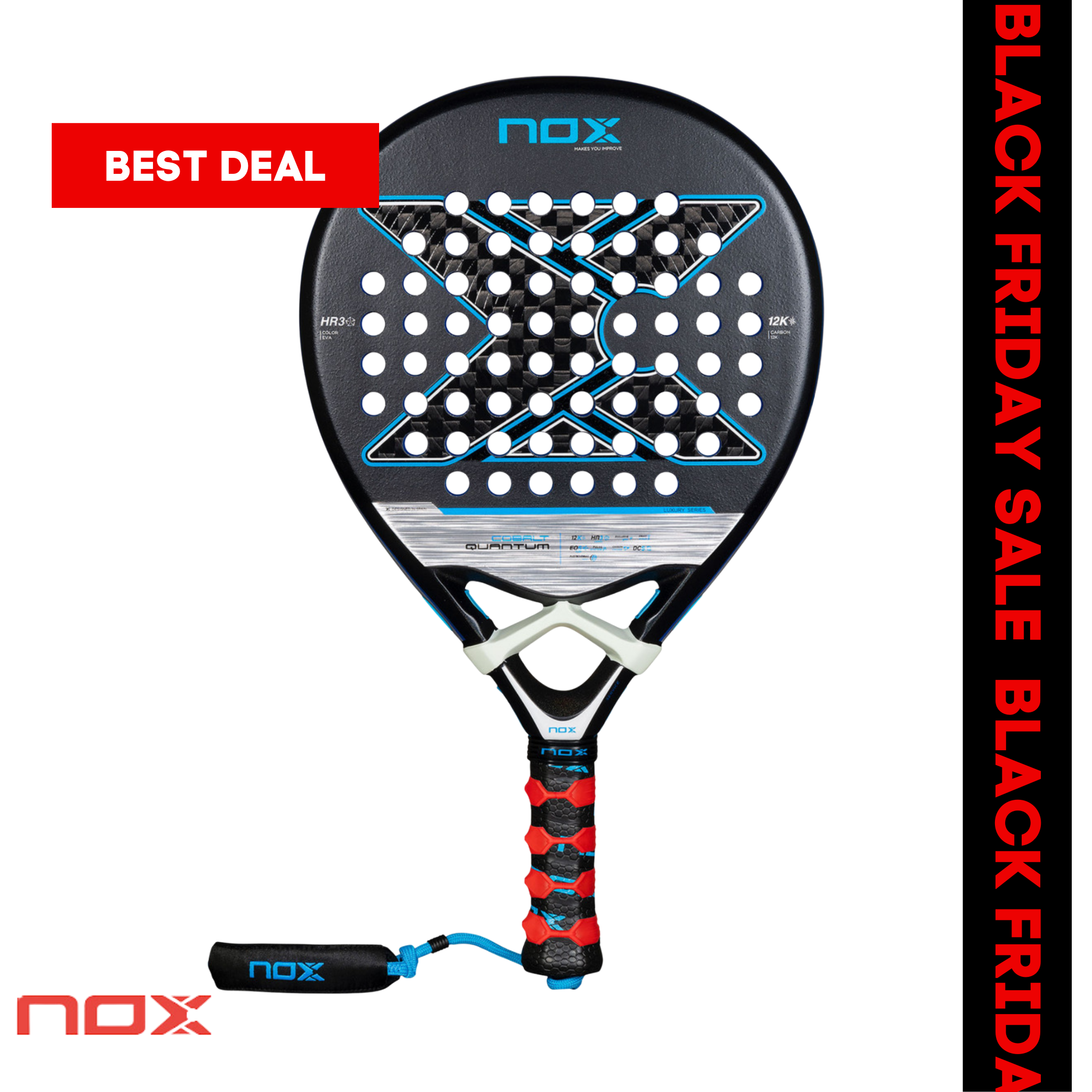 Nox Quantum 12K Cobalt padel racket