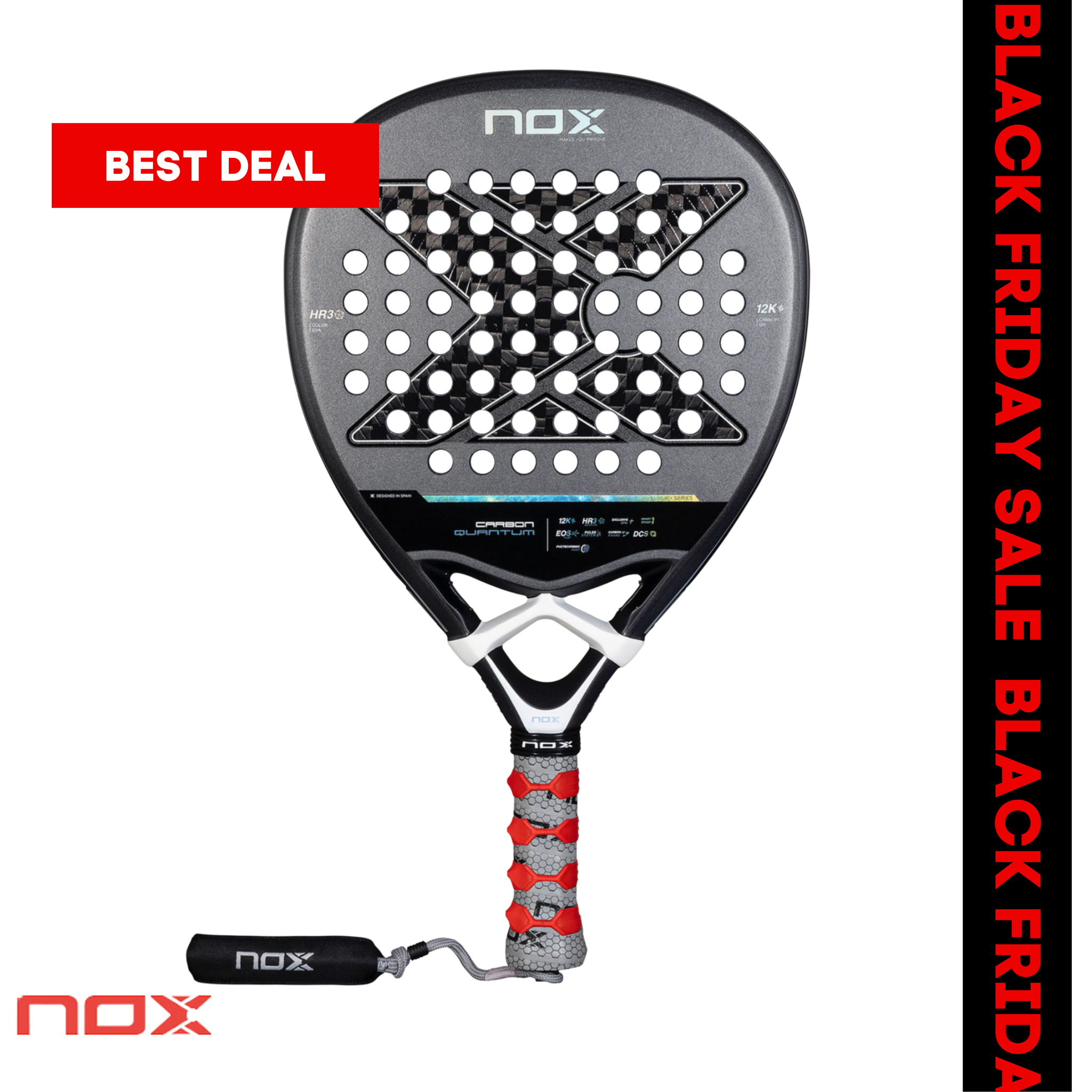 Nox Quantum 12K Carbon padel racket