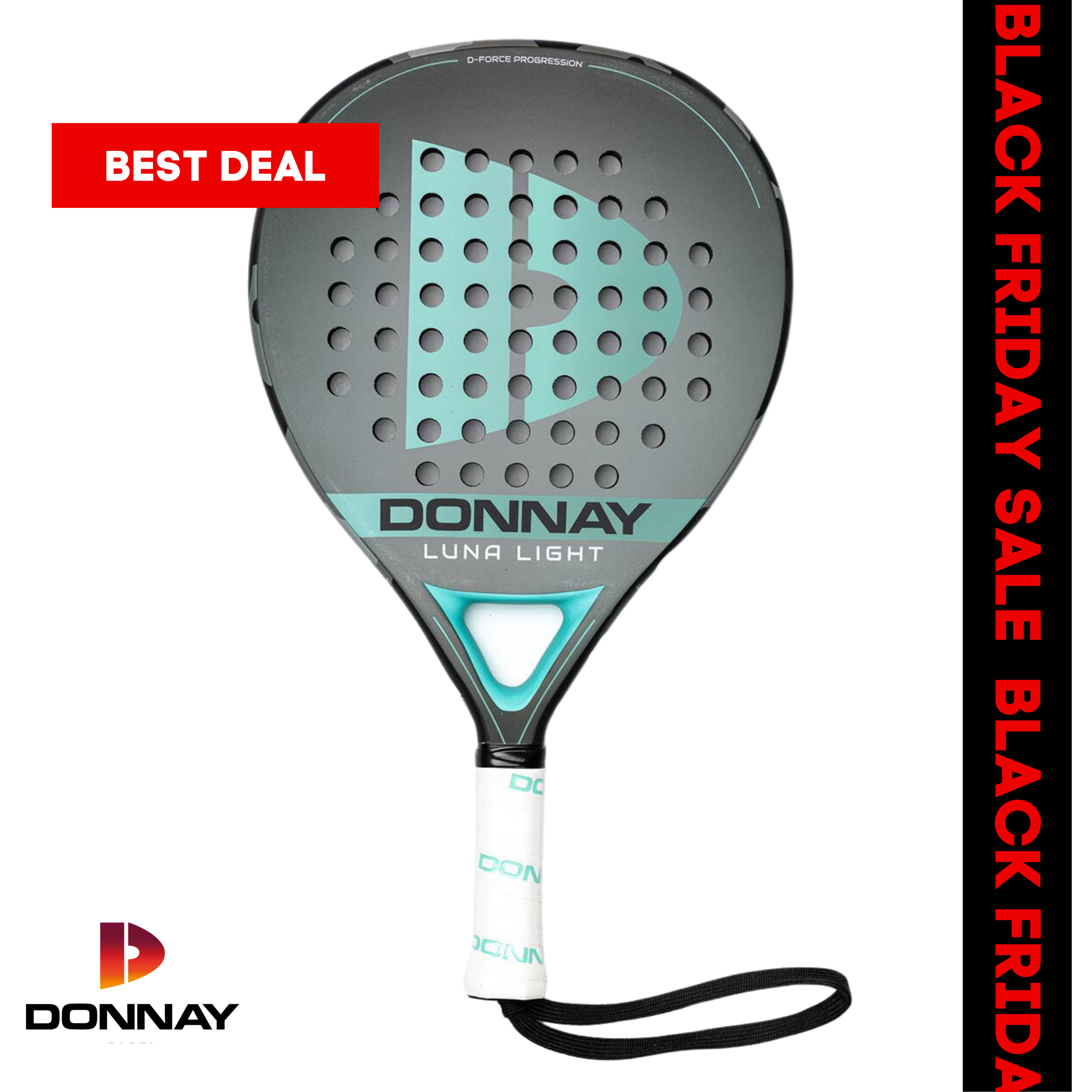 Donnay Luna Light Midnight Grey padel racket