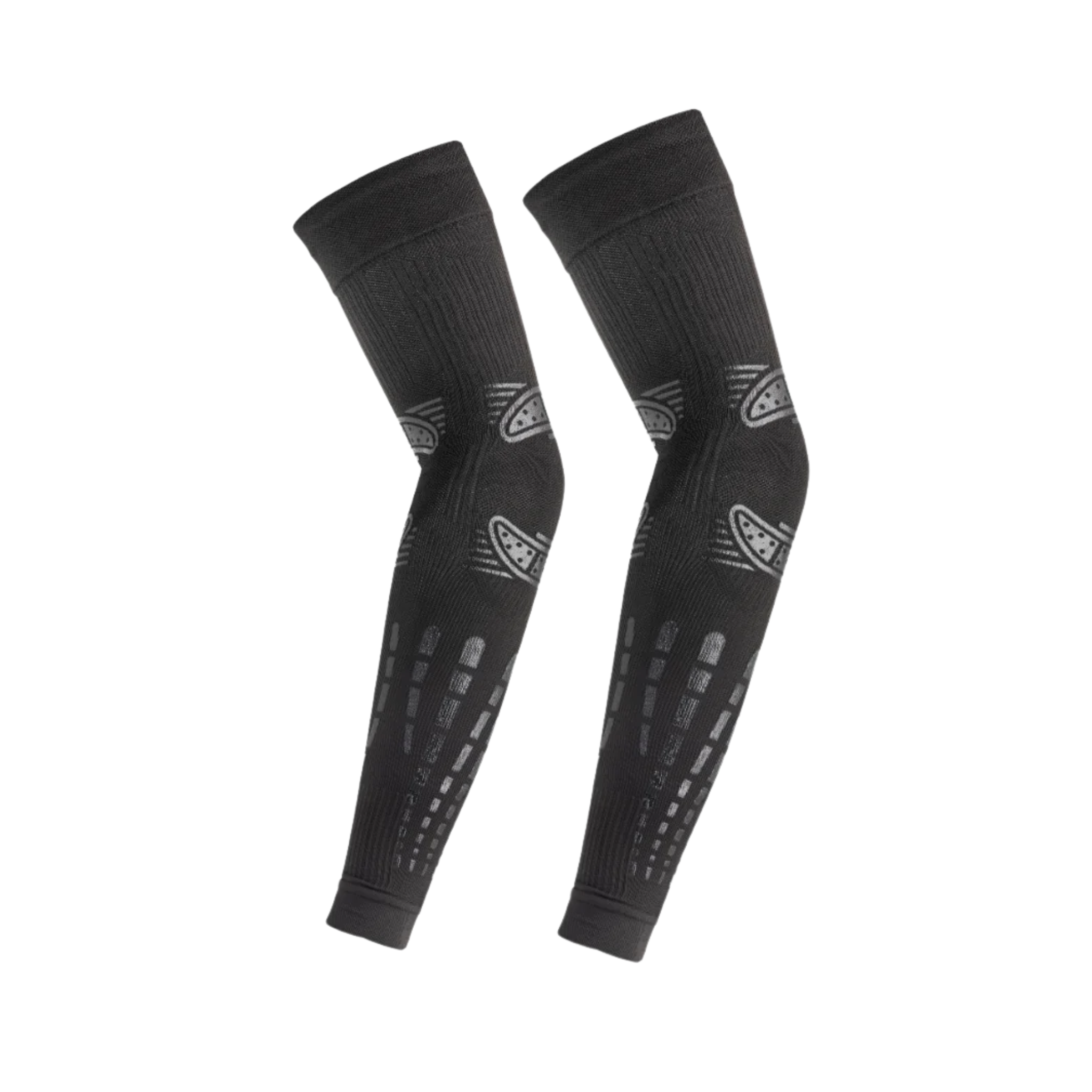 Floky Elbow Sleeves Black (2 Pieces) side view displaying the anatomical design and targeted compression zones for enhanced performance and recovery.