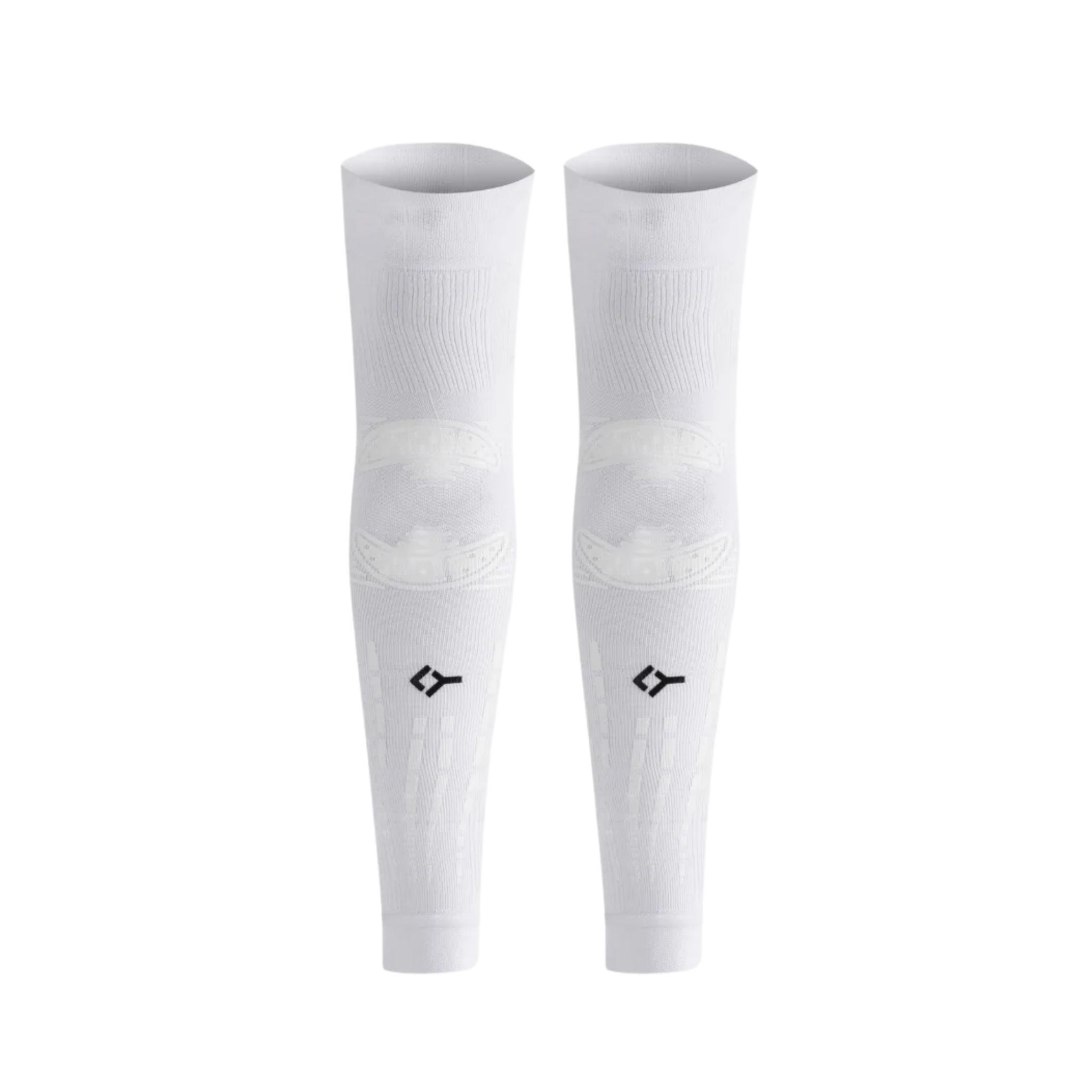 Floky Elbow Sleeves White (2 Pieces) back view highlighting the ergonomic fit and breathable compression fabric for optimal elbow support.