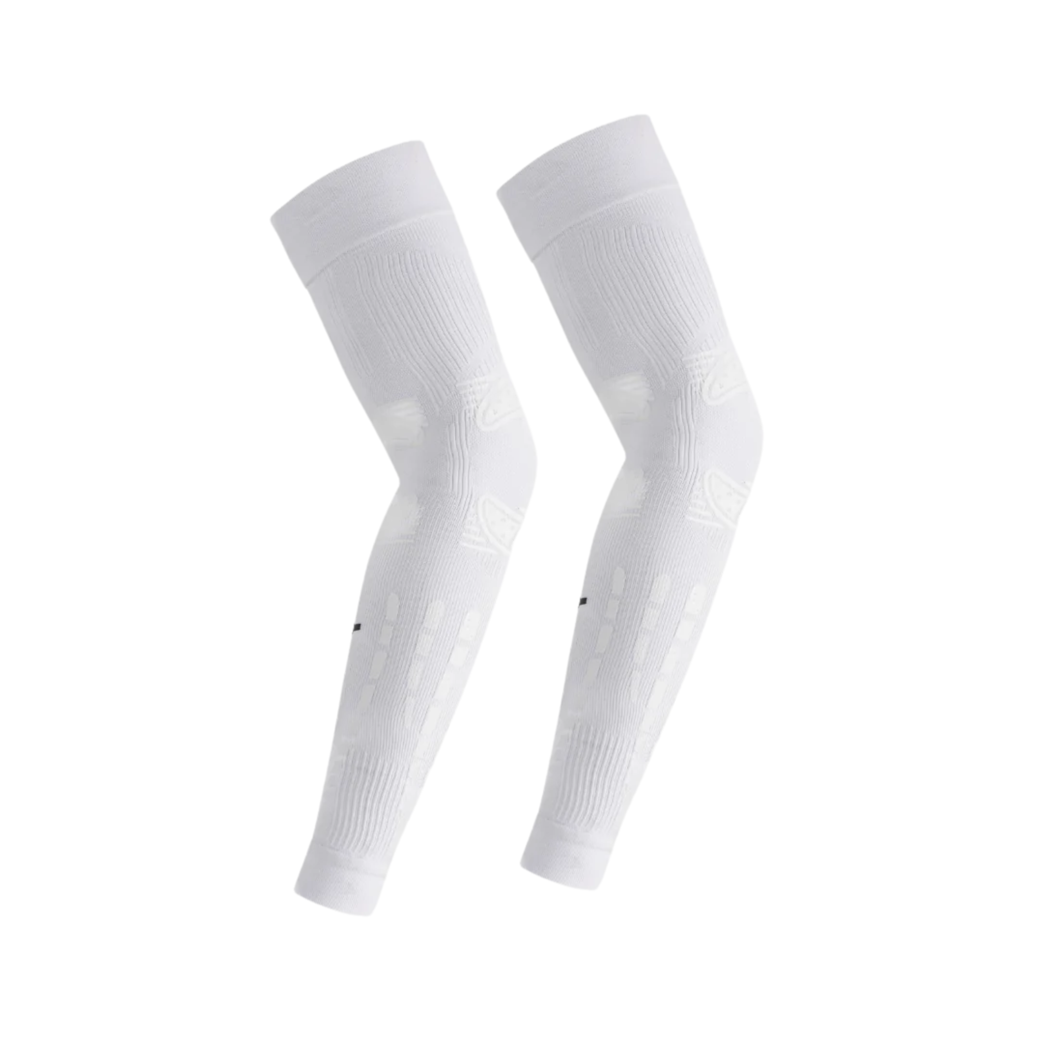 Floky Elbow Sleeves White (2 Pieces) side view displaying the anatomical design and targeted compression zones for enhanced performance and recovery.