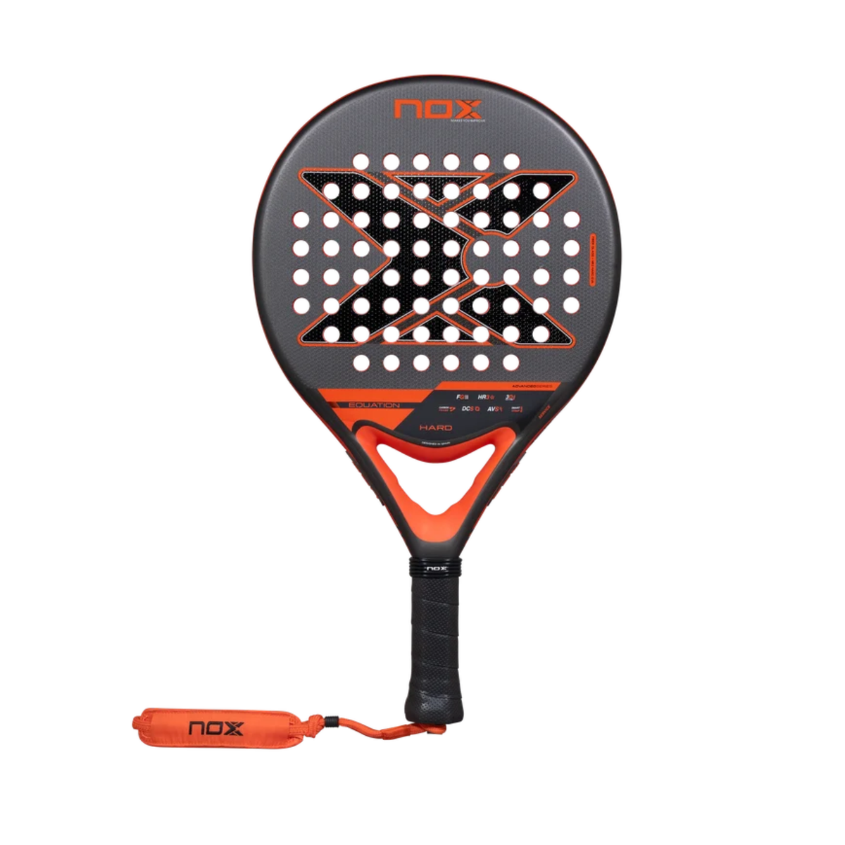 Front view of the NOX Equation HARD Advanced 2027 padel racket.