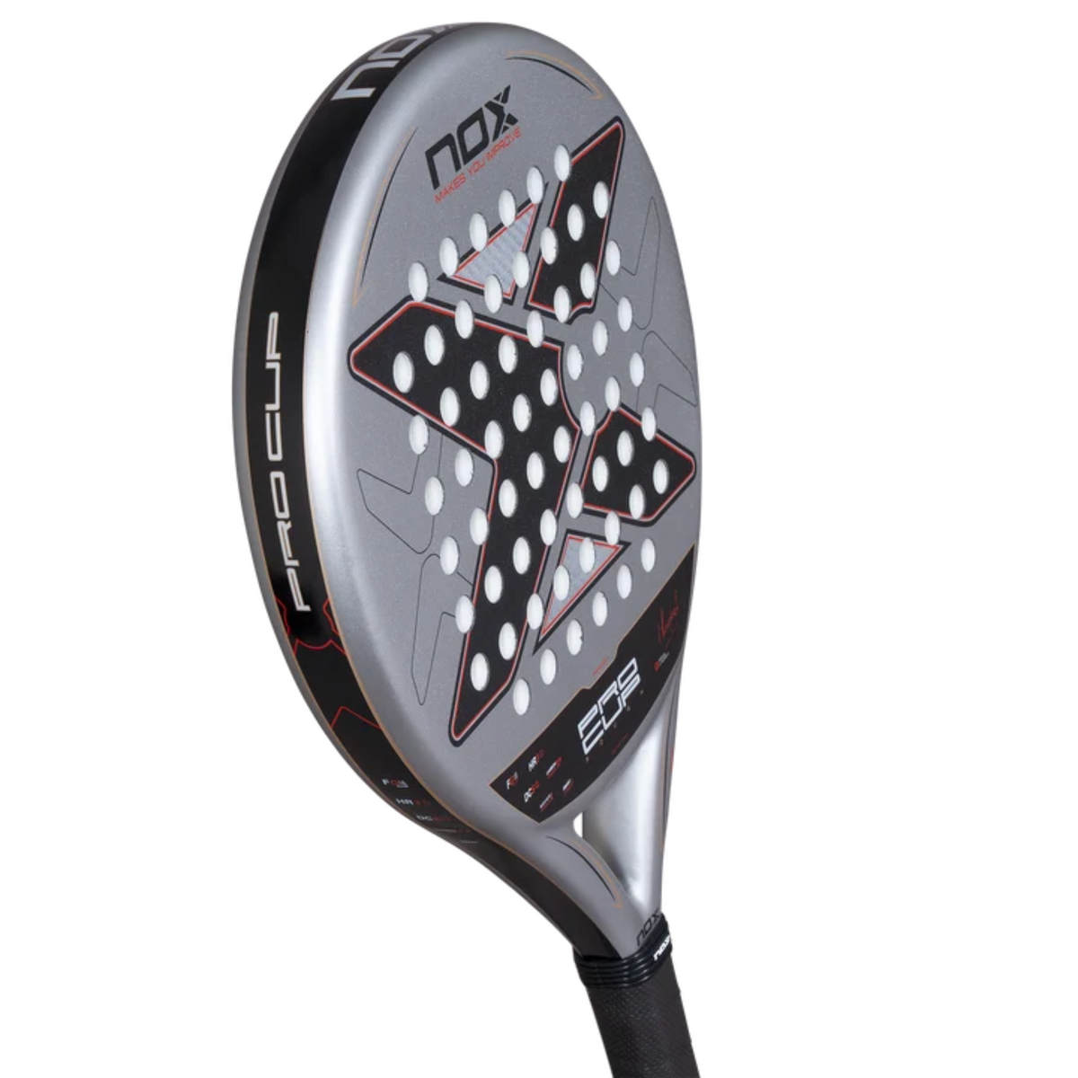 Close-up of the bridge and lower frame of the NOX ML10 Pro Cup Rough Surface Edition 2027 padel racket.