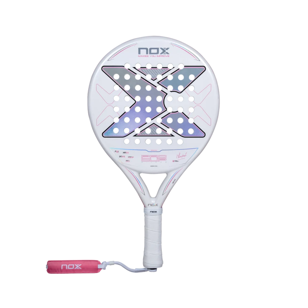 Front view of the NOX ML10 Pro Cup Silver by Miguel Lamperti 2027 padel racket.