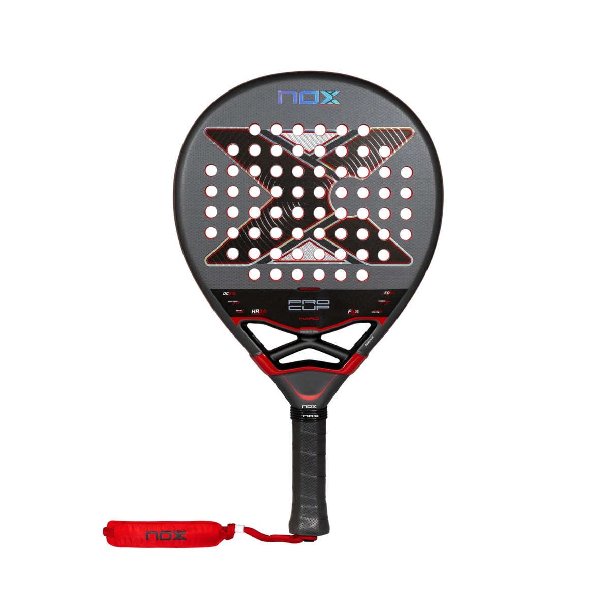 Front view of the NOX Pro Cup HARD by Agustin Tapia 2027 padel racket.