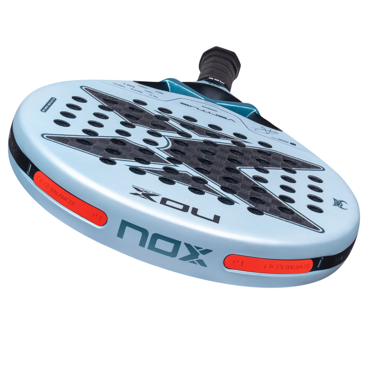 Detailed view of the frame construction of the NOX Ventus Control 12K Aranzazu Osoro 2027 padel racket.