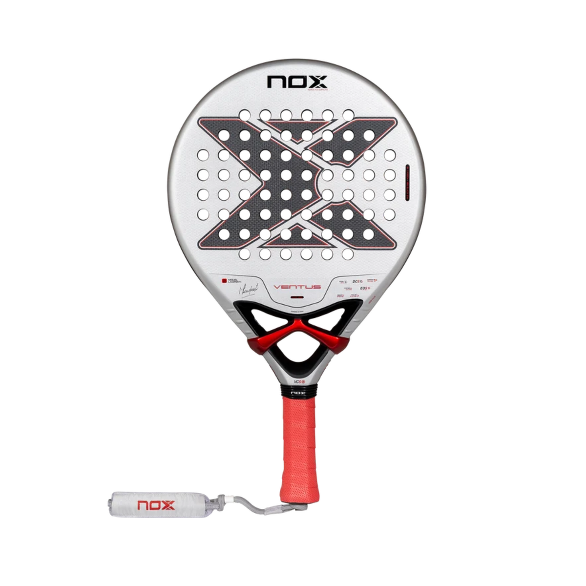 Front view of the NOX Ventus Control 3K by Miguel Lamperti 2027 padel racket.