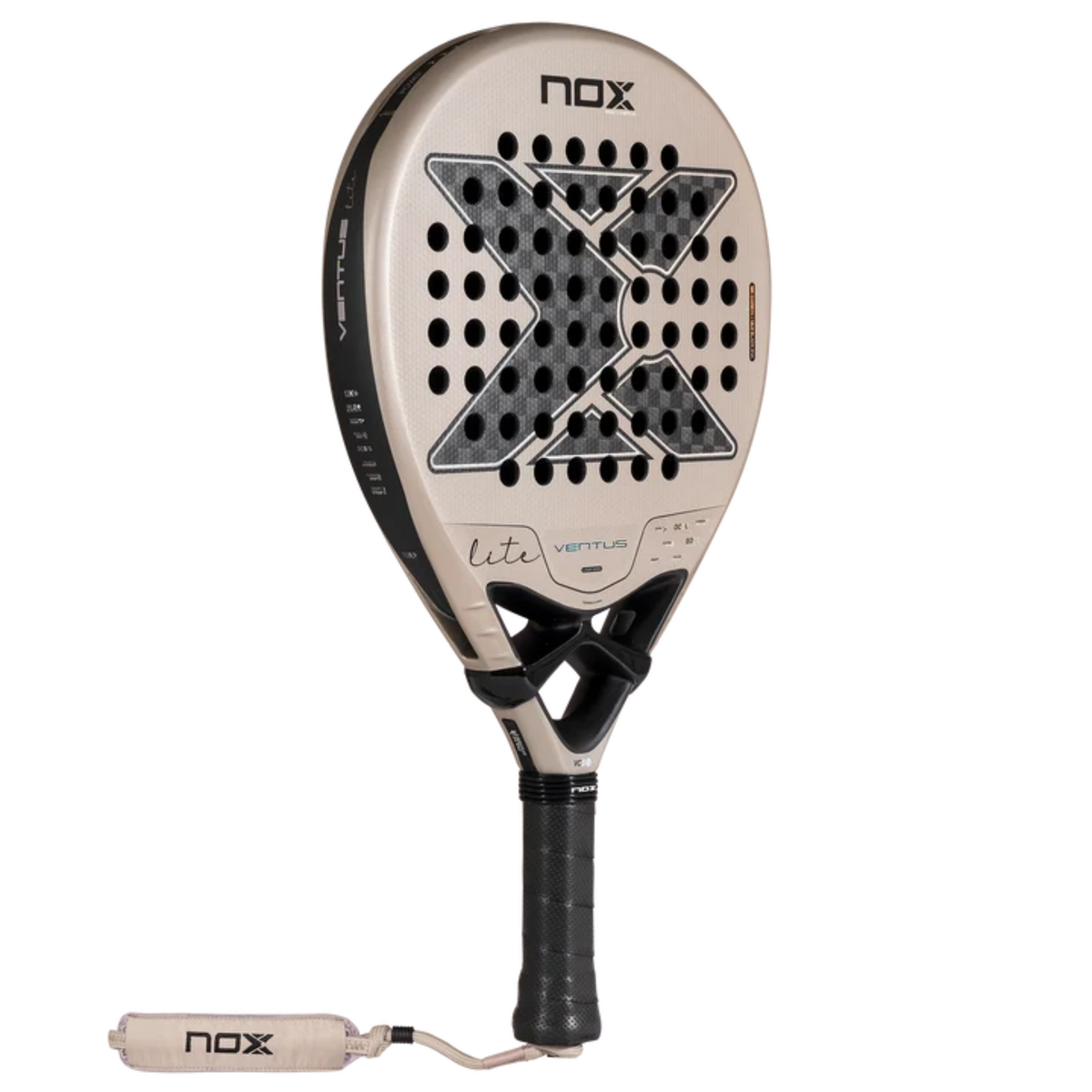 Back view of the NOX Ventus Hybrid 12K Lite 2027 padel racket.