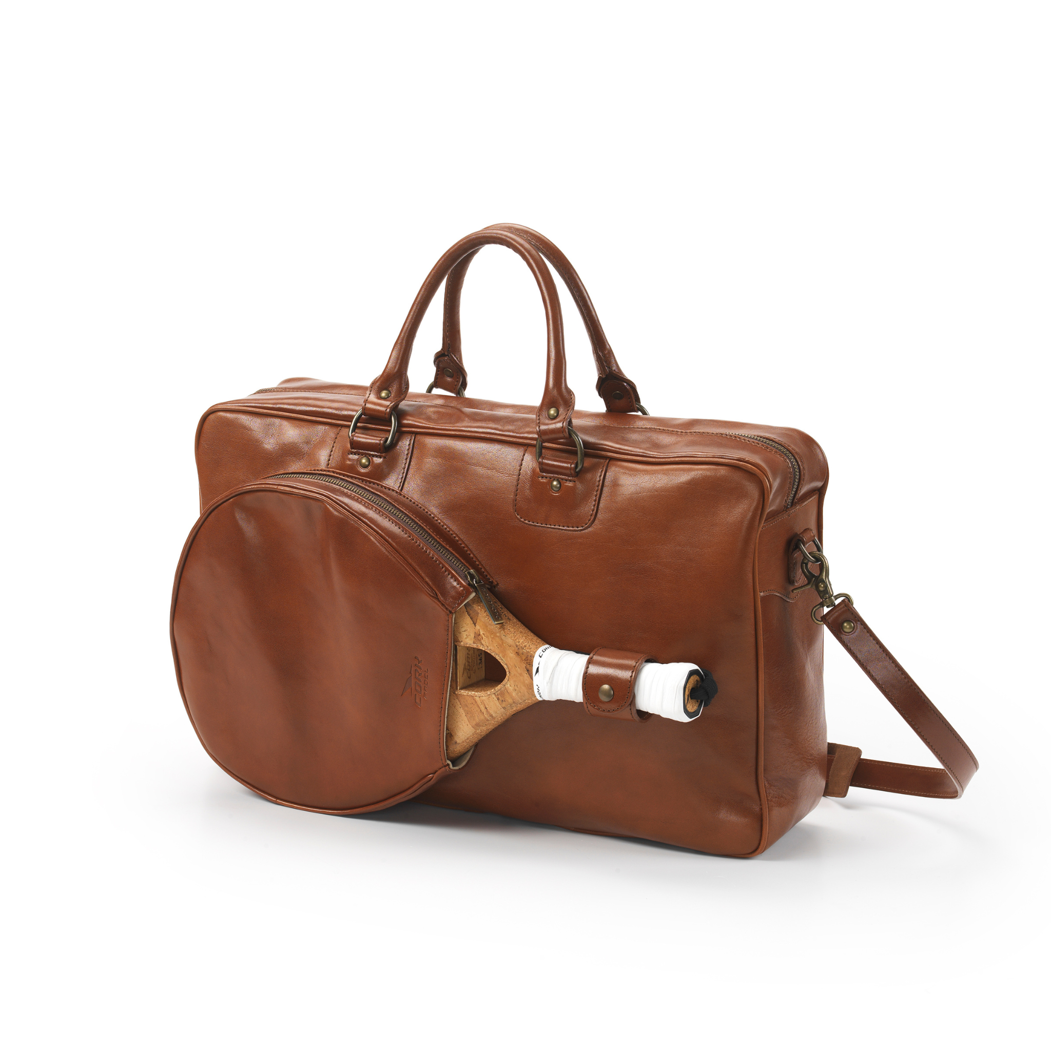 Cork Mala Vintage Pele Camel Padel Rackettas