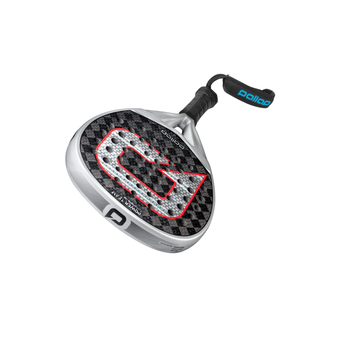 Side view of the Pallap Power Team 2026 padel racket showing the frame thickness.